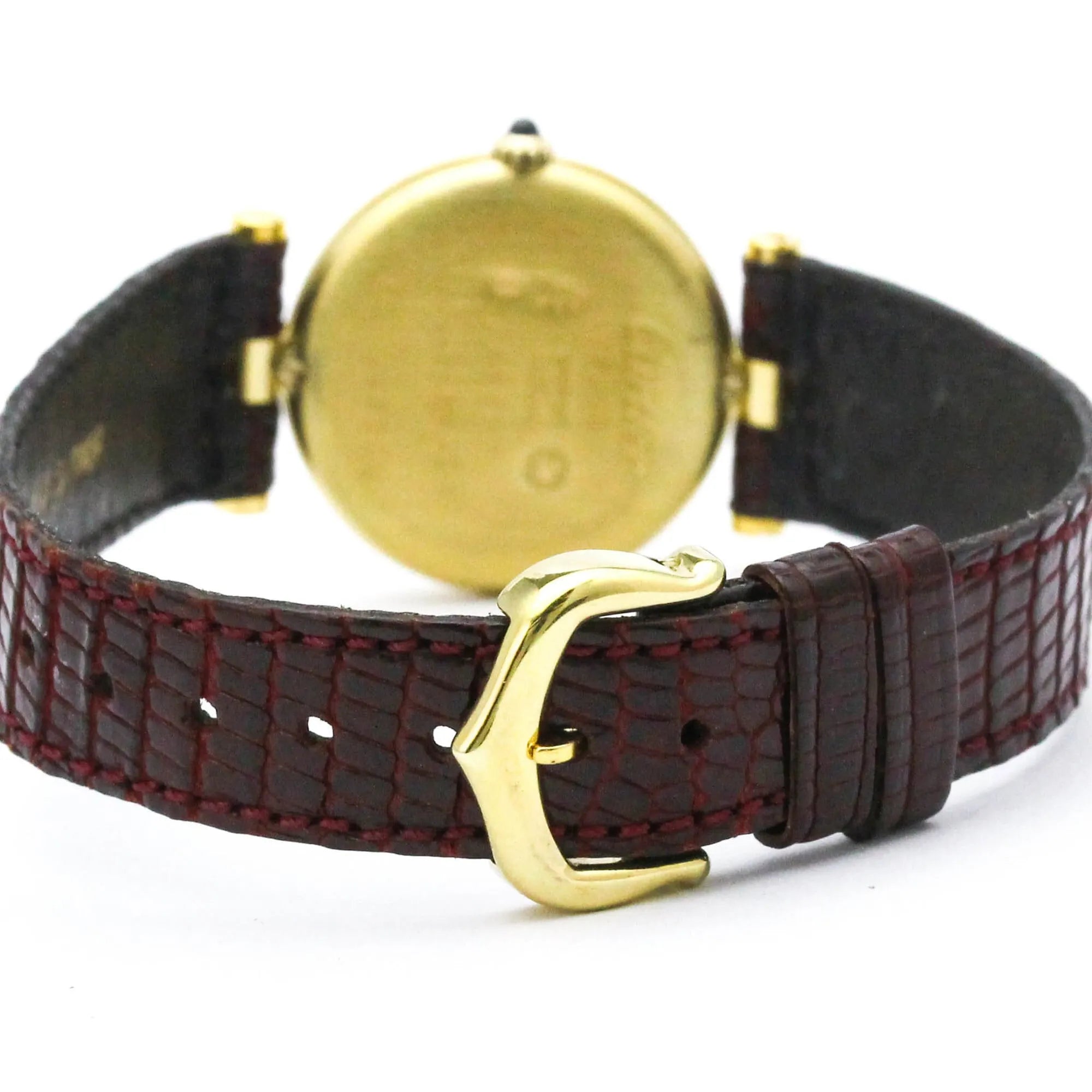 Cartier Must Vendôme Stainless Steel And Leather Watch (Pre-Owned)