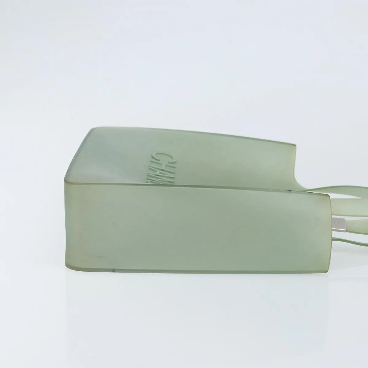 Chanel Vintage Logo Tote Plastic Green Plastic Tote Bag Bag (Pre-Owned)