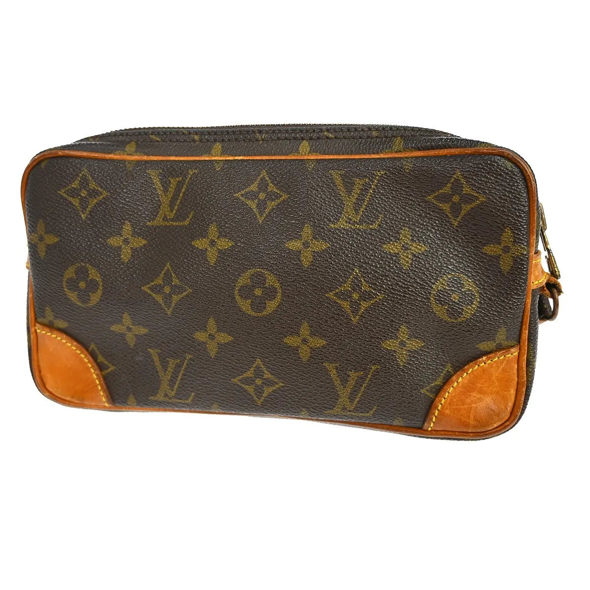 Louis Vuitton Marly Dragonne Clutch Monogram Canvas Brown Canvas Clutche & Pouche Bag (Pre-Owned)