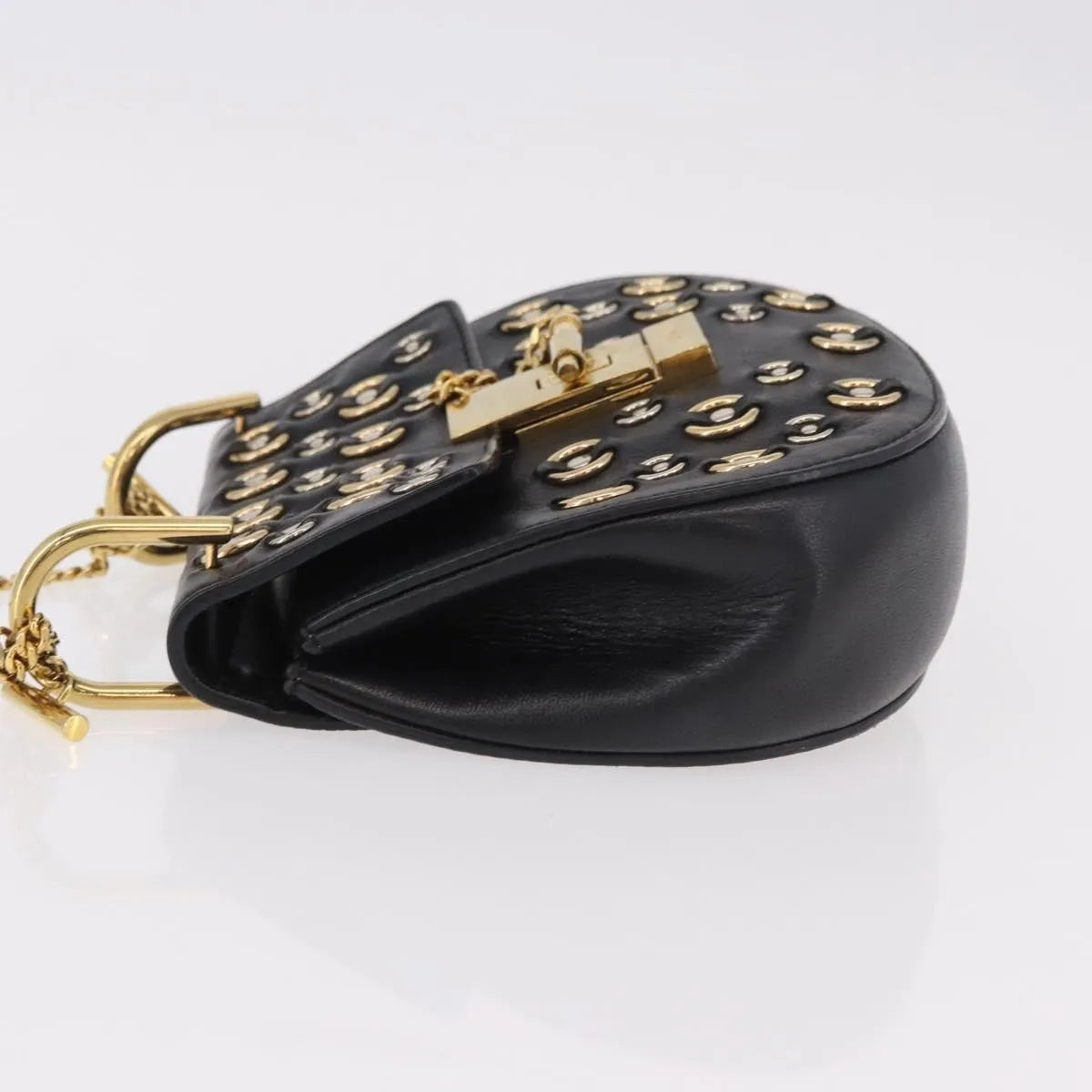 Chloe Drew Leather Black Leather Shoulder Bag Bag (Pre-Owned)