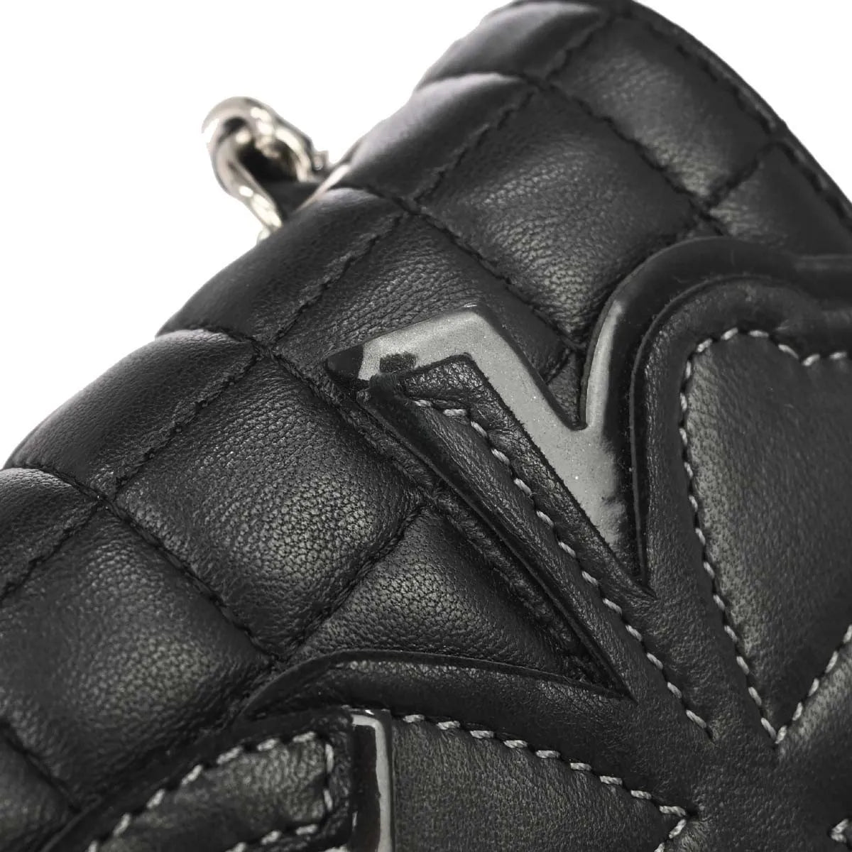 Chanel Camellia No.5 Chain Flap Quilted Lambskin Black Leather Shoulder Bag Bag (Pre-Owned)
