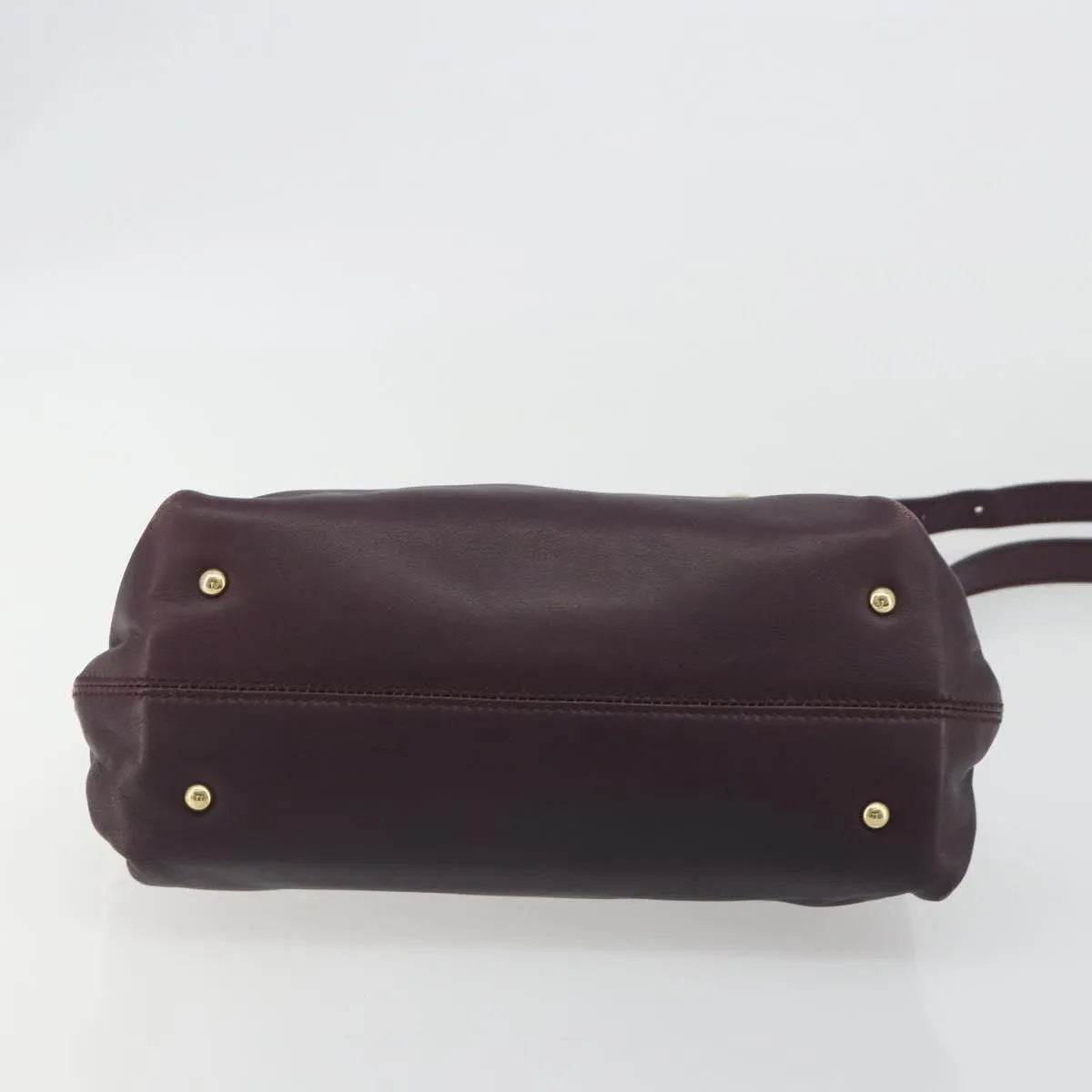 Salvatore Ferragamo Sofia Satchel Smooth Leather Purple Leather Handbag (Pre-Owned)