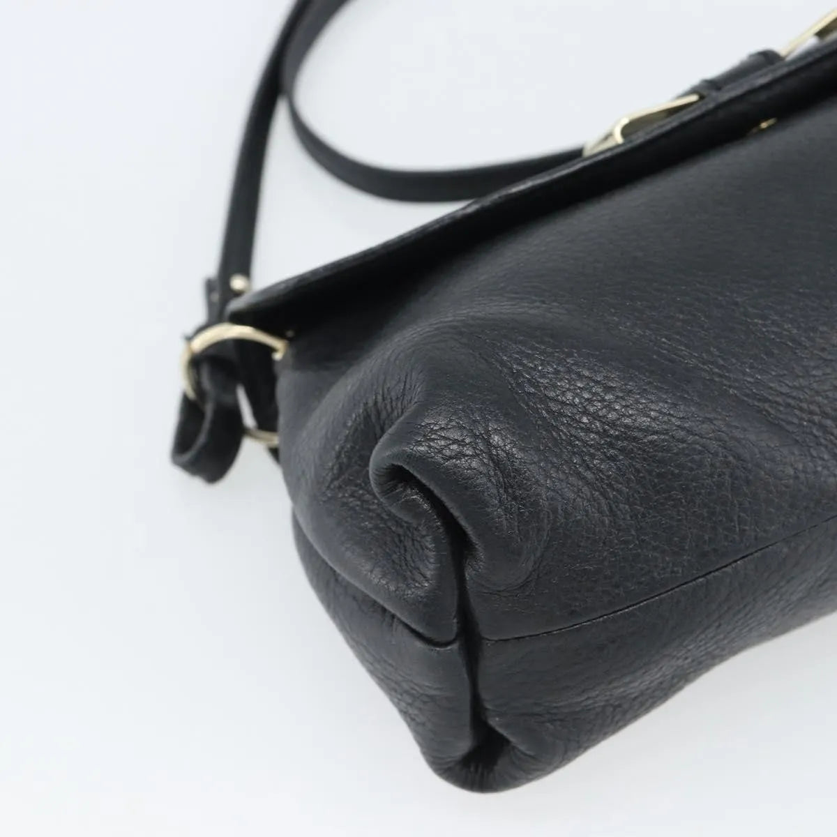 Chloe Lily Leather Black Leather Shoulder Bag Bag (Pre-Owned)