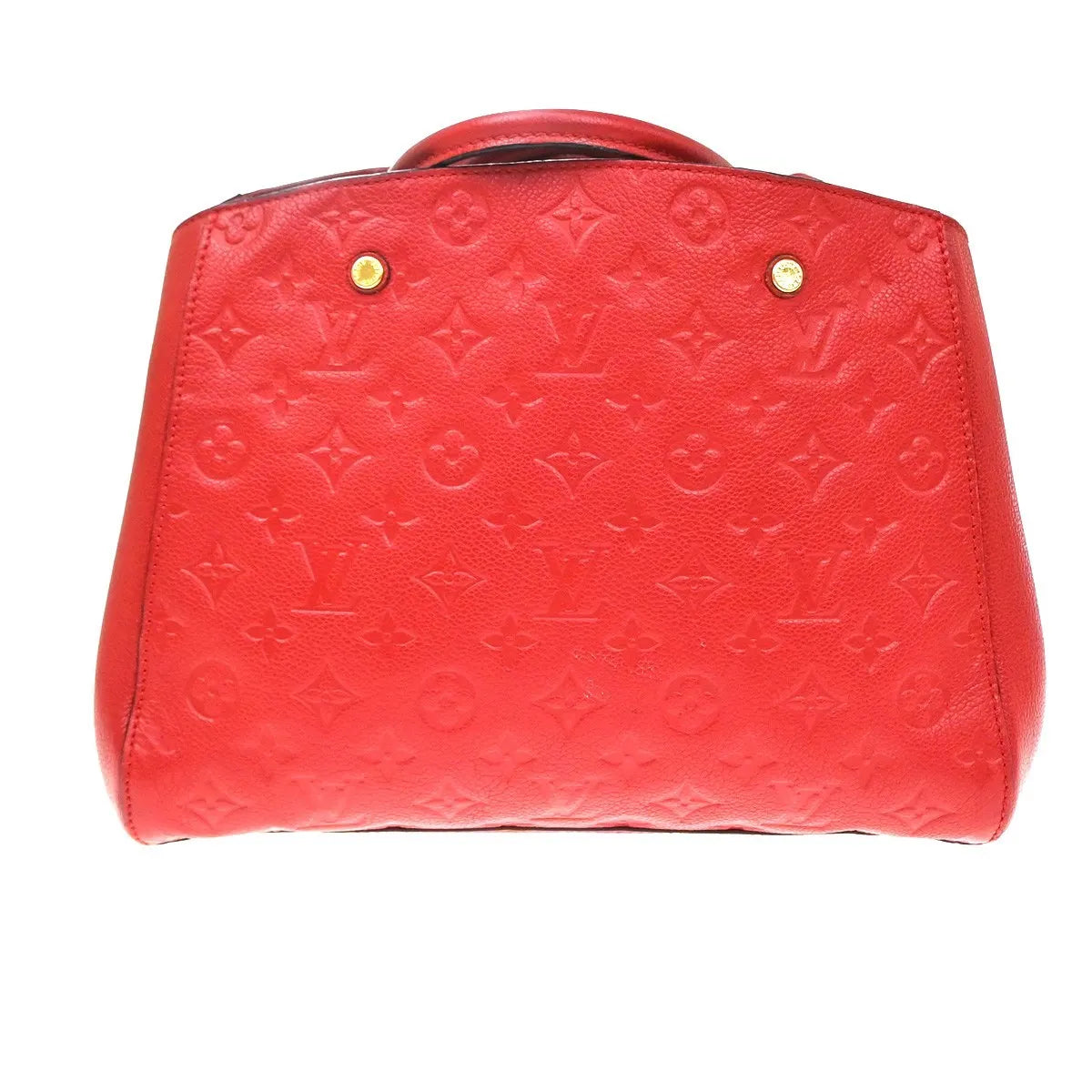Louis Vuitton Montaigne Monogram Empreinte Leather Red Leather Handbag (Pre-Owned)