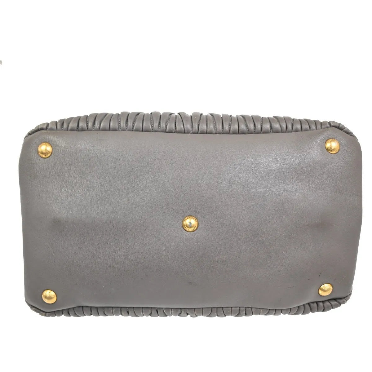 Miu Miu Madras Bowler Matelasse Leather Purple Leather Handbag (Pre-Owned)