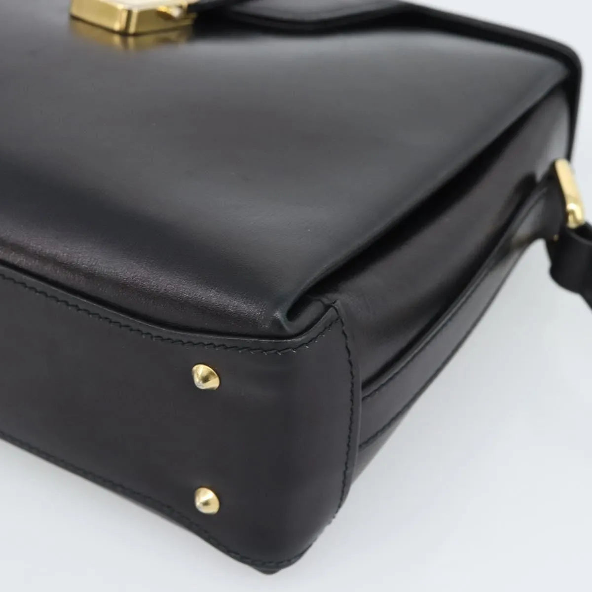 Gucci Vintage Leather Black Leather Shoulder Bag Bag (Pre-Owned)