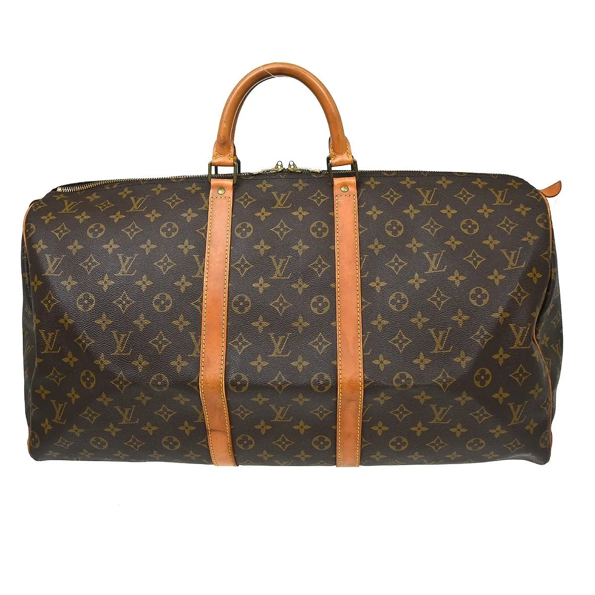 Louis Vuitton Keepall Monogram Brown Canvas Travel Bag Bag (Pre-Owned)