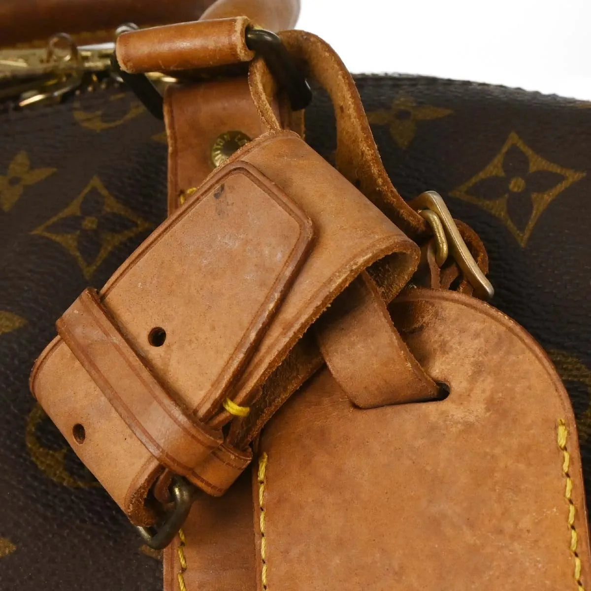 Louis Vuitton Keepall Bandouliere Monogram Canvas Brown Canvas Travel Bag Bag (Pre-Owned)