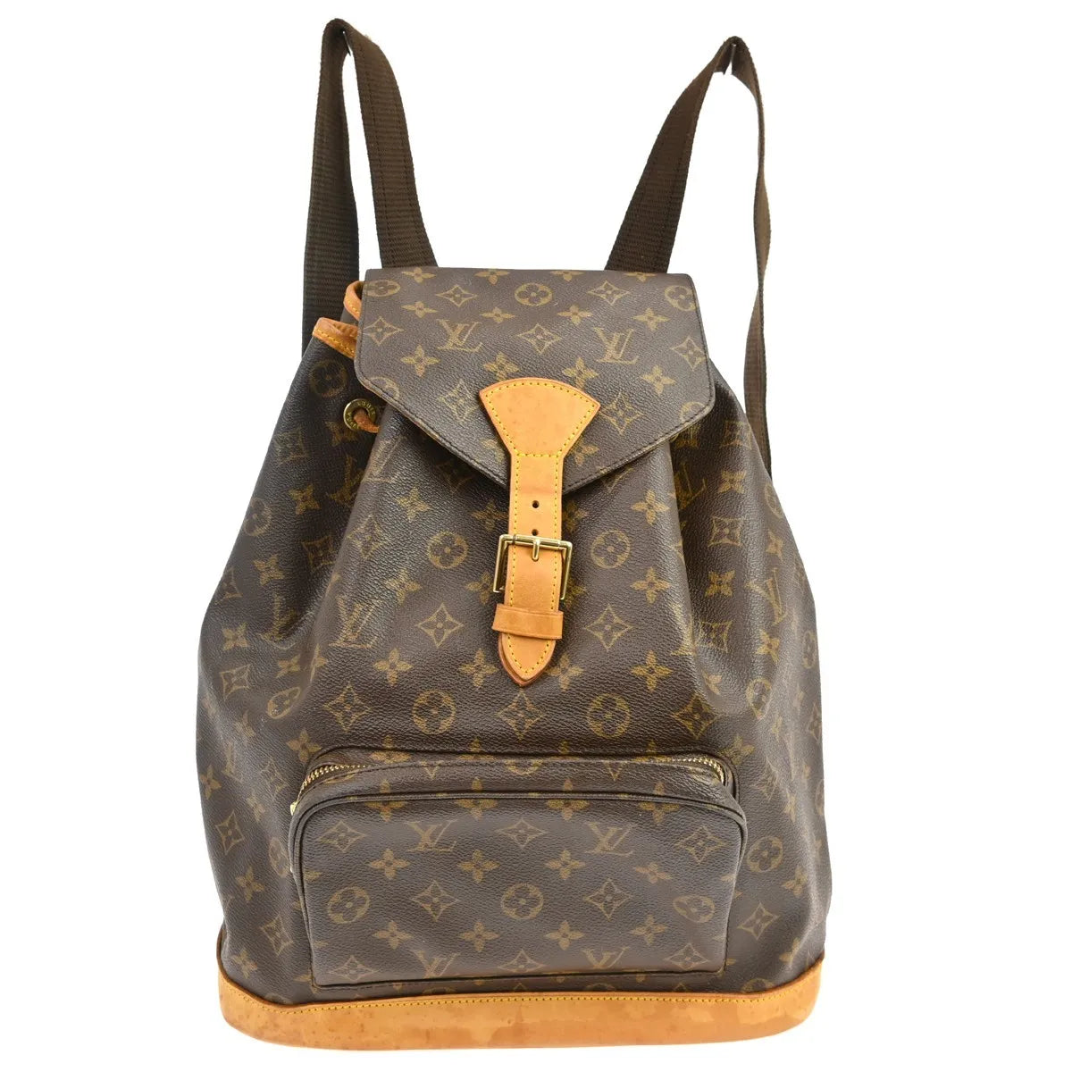 Louis Vuitton Vintage Montsouris Monogram Canvas Brown Canvas Backpack Bag (Pre-Owned)