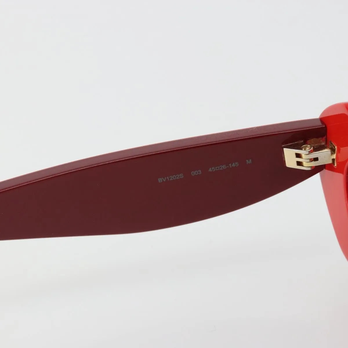 Bottega Veneta Ovale Acetate Red Plastic Sunglasse Accessory (Pre-Owned)
