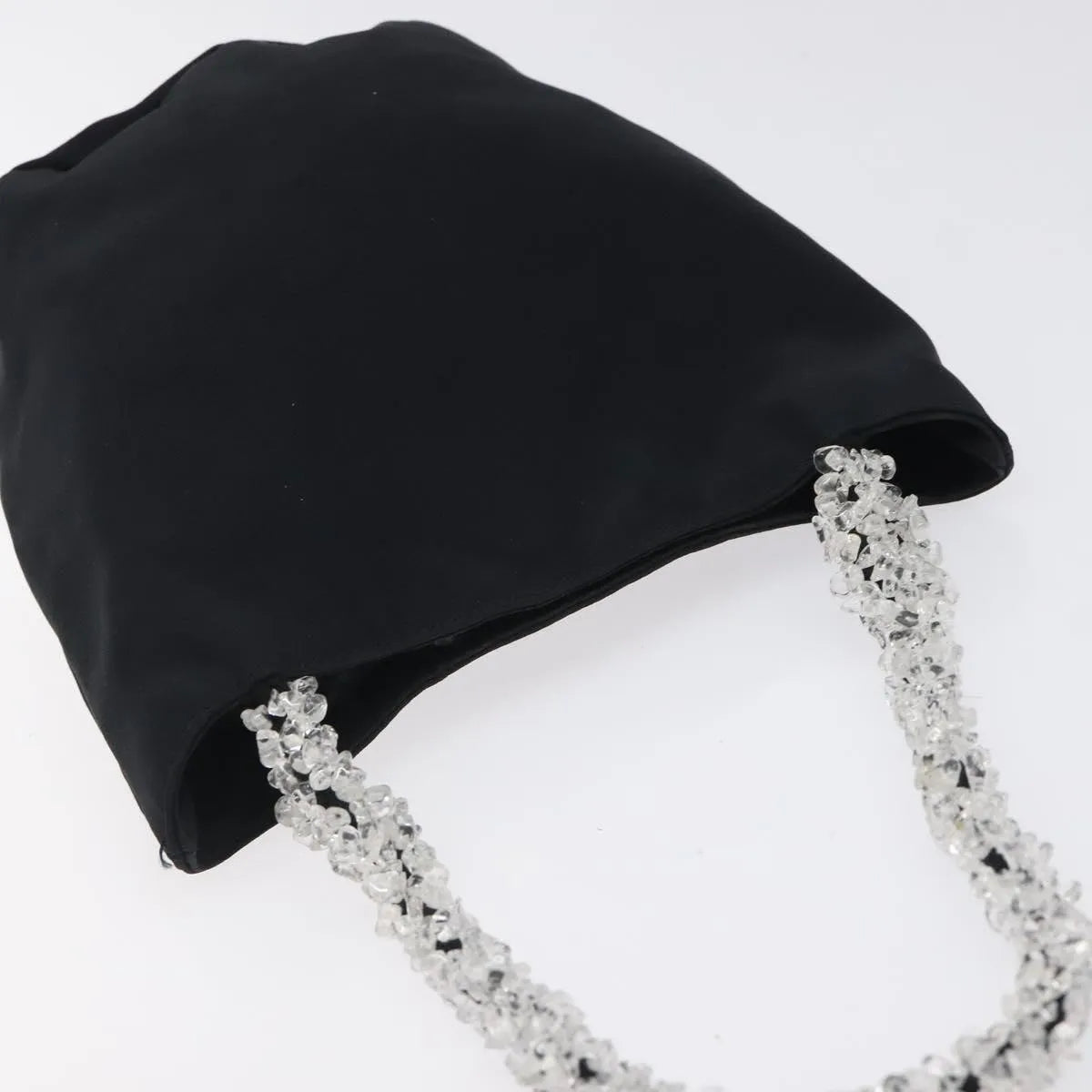 Bottega Veneta Vintage Nylon Black Nylon Handbag (Pre-Owned)
