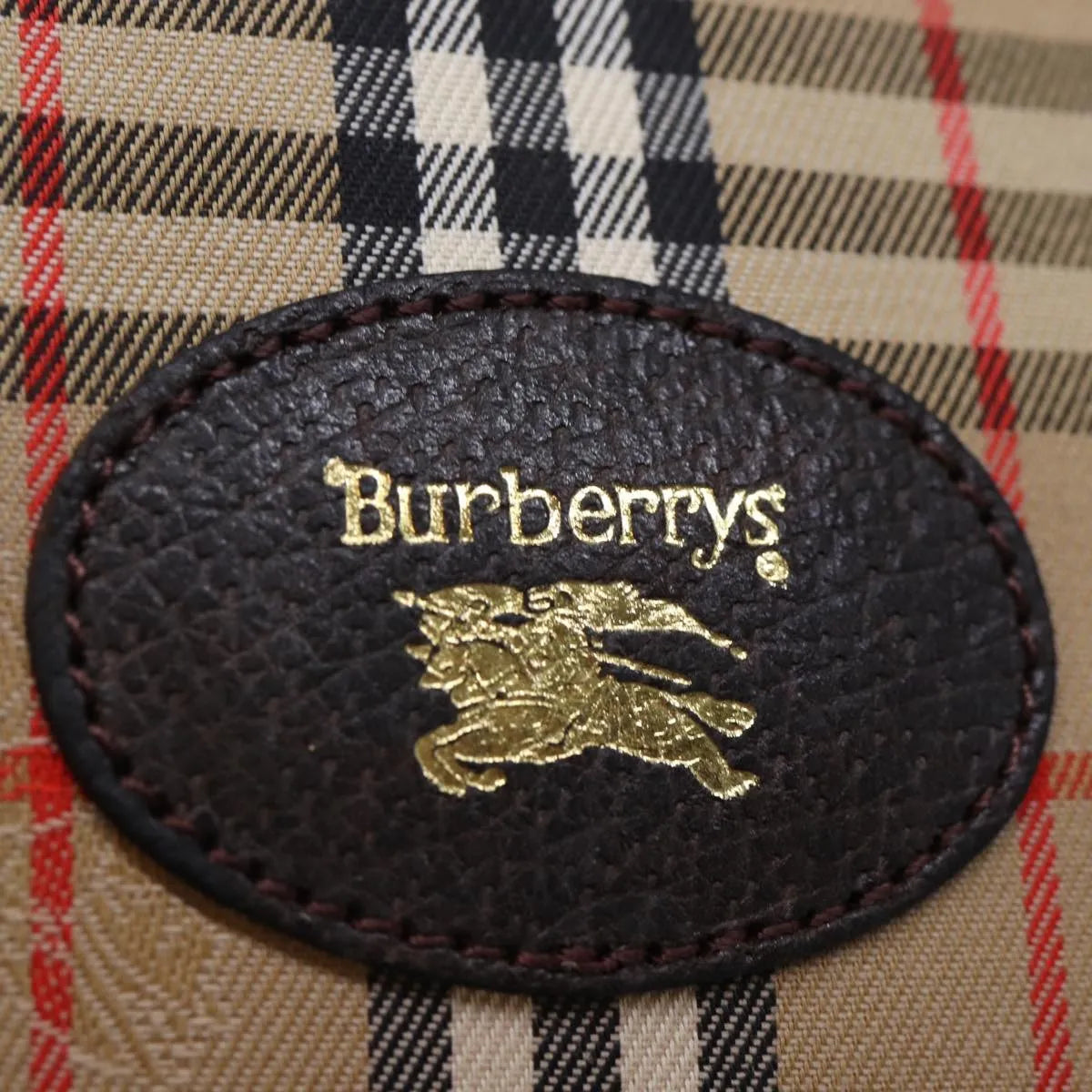 Burberry Nova Check Pochette Canvas Beige Canvas Clutche & Pouche Bag (Pre-Owned)