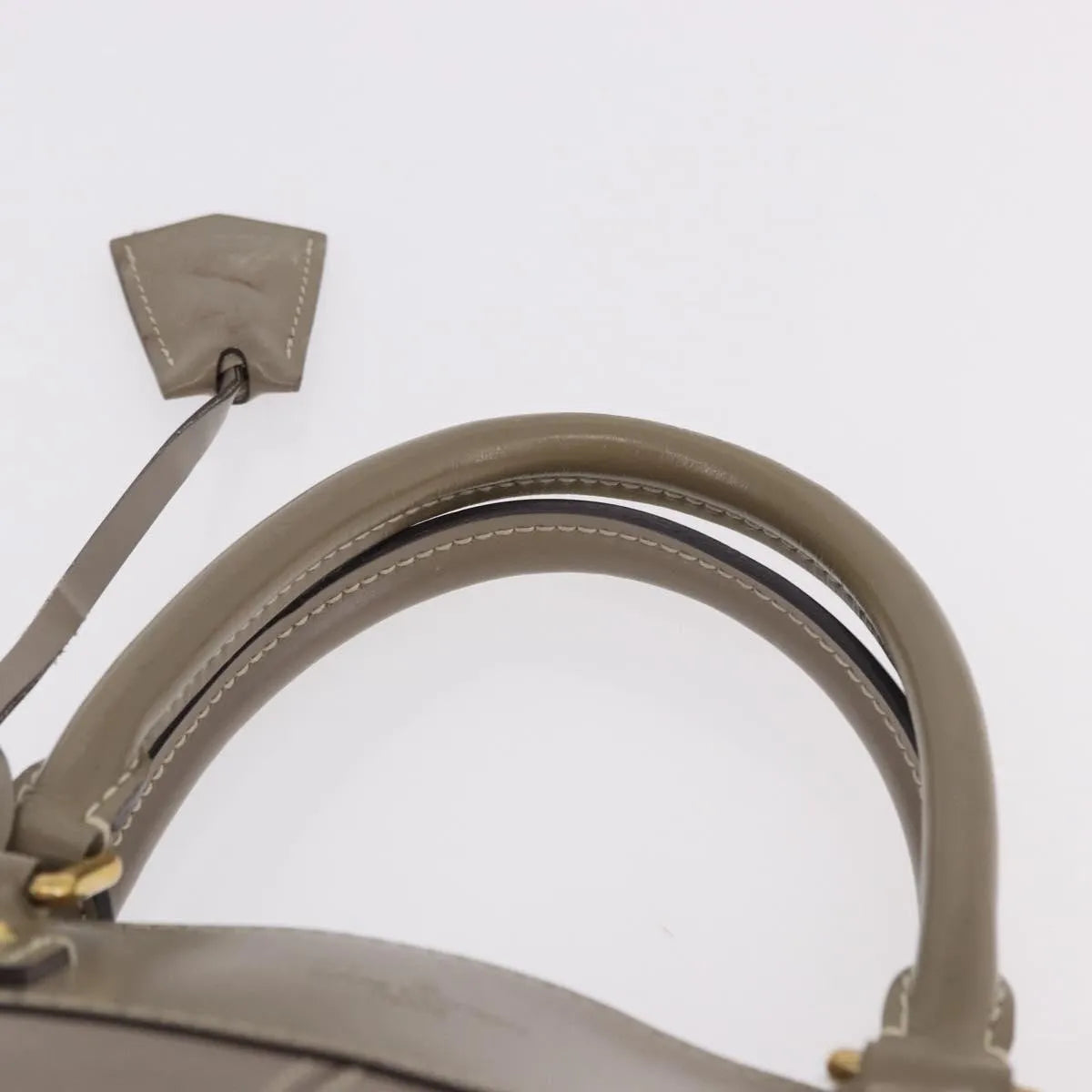 Louis Vuitton Suhali Lockit Leather Gray Leather Handbag (Pre-Owned)