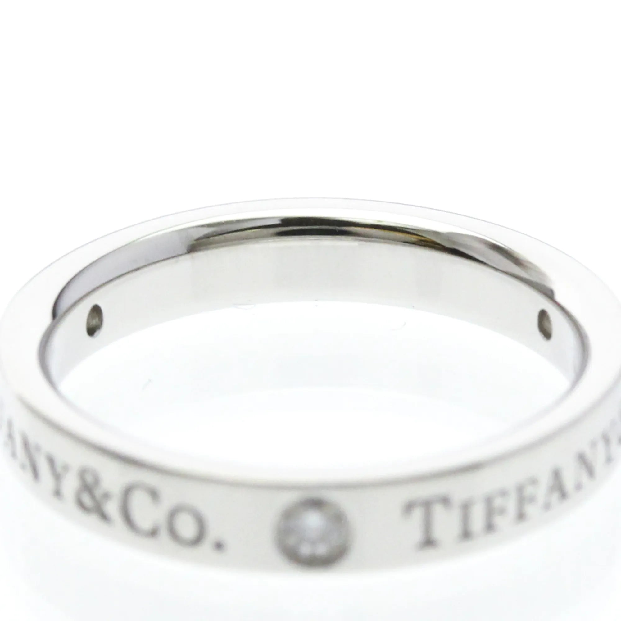 Tiffany & Co. Flat Platinum Silver Platinum Ring Jewelry (Pre-Owned)