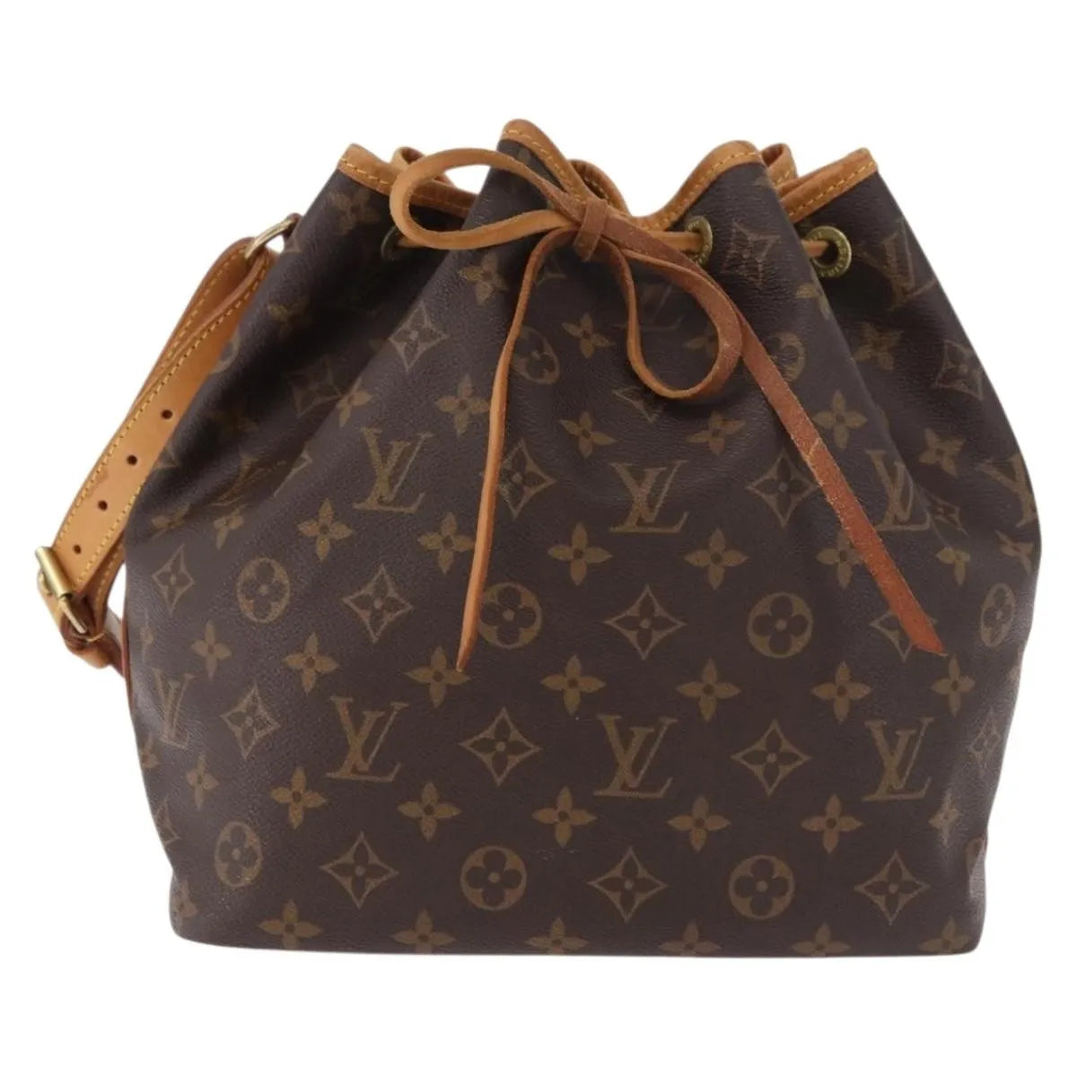 Louis Vuitton Petit Noe Monogram Canvas Brown Canvas Shoulder Bag Bag (Pre-Owned)