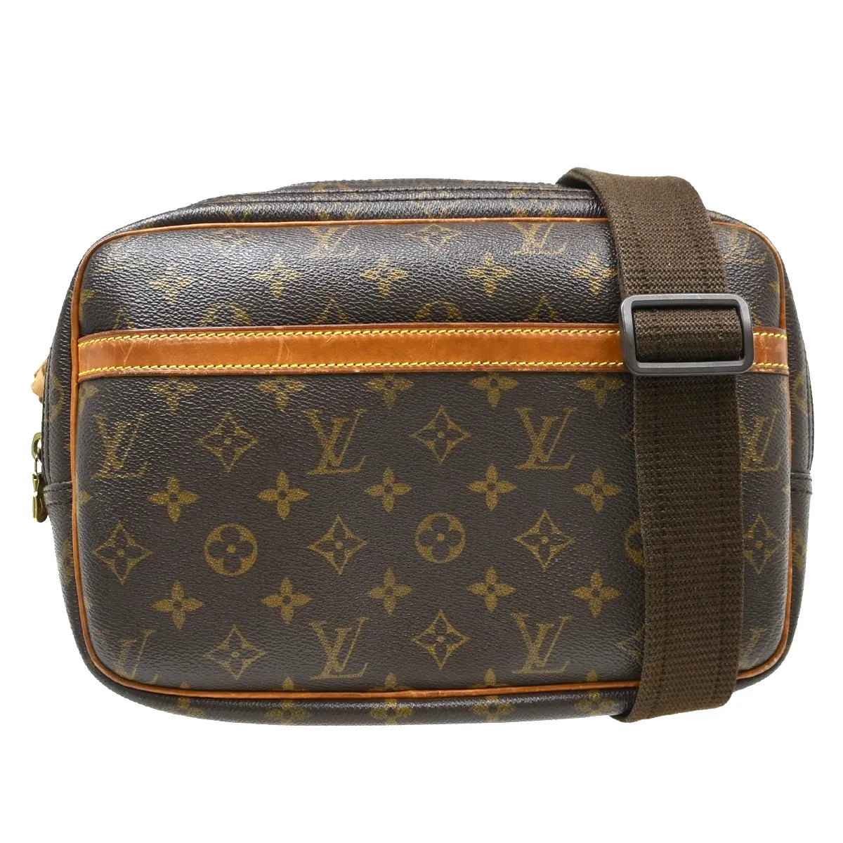 Louis Vuitton Reporter Bag Monogram Canvas Brown Canvas Shoulder Bag Bag (Pre-Owned)