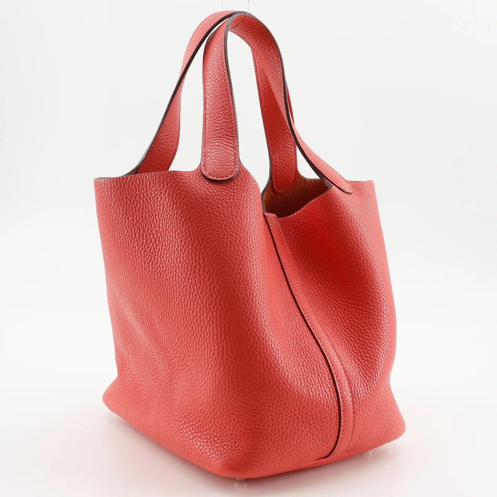 Hermes Picotin Lock Clemence Pink Leather Handbag (Pre-Owned)