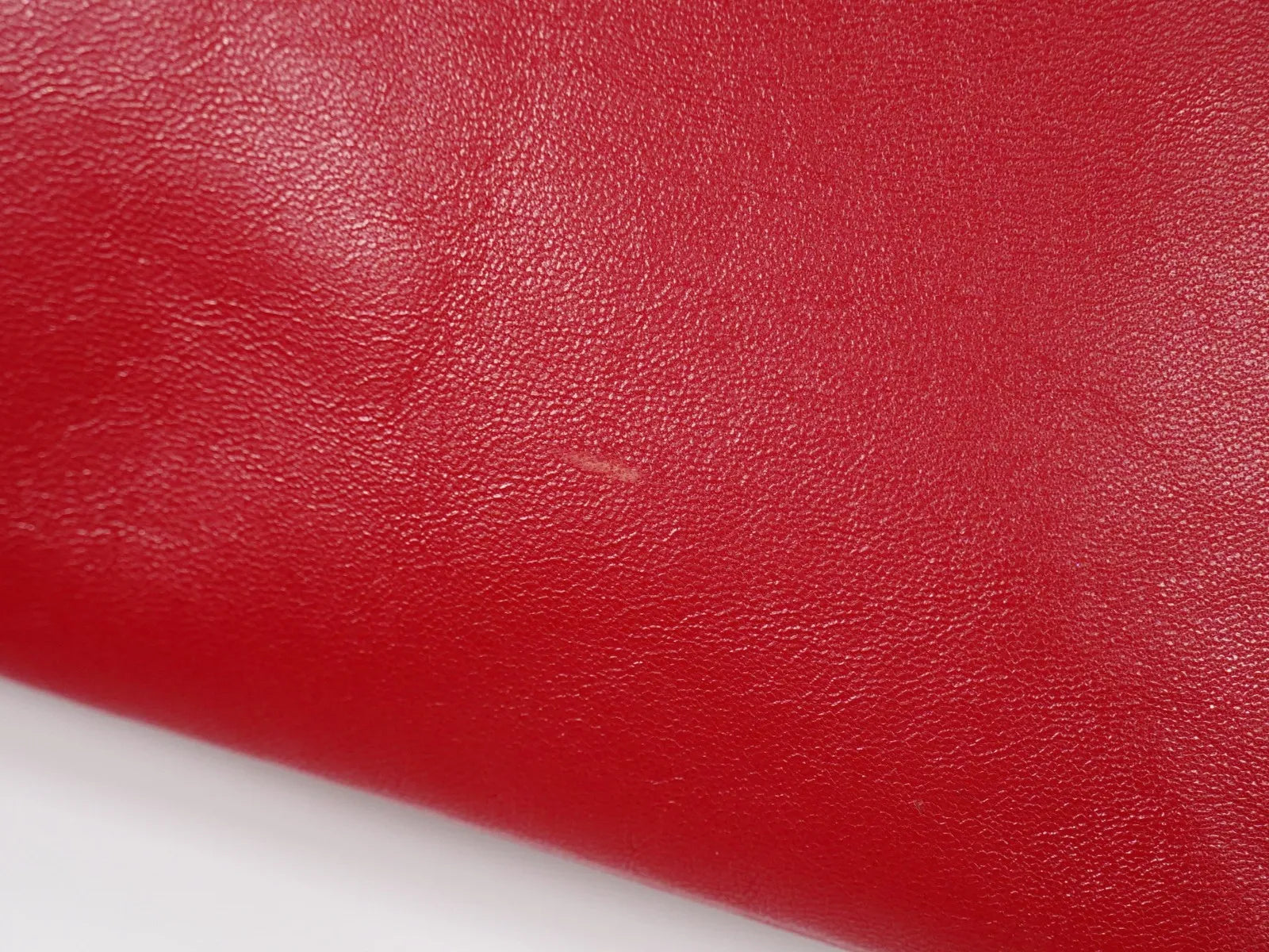 Celine Trio Leather Red Leather Shoulder Bag Bag (Pre-Owned)