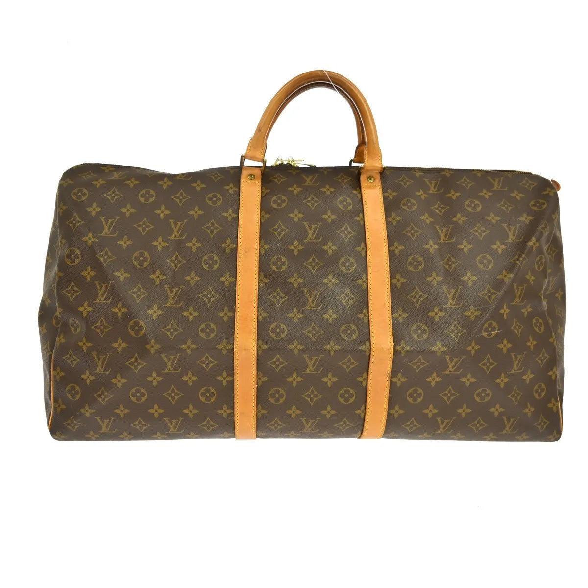 Louis Vuitton Keepall Monogram Brown Canvas Travel Bag Bag (Pre-Owned)