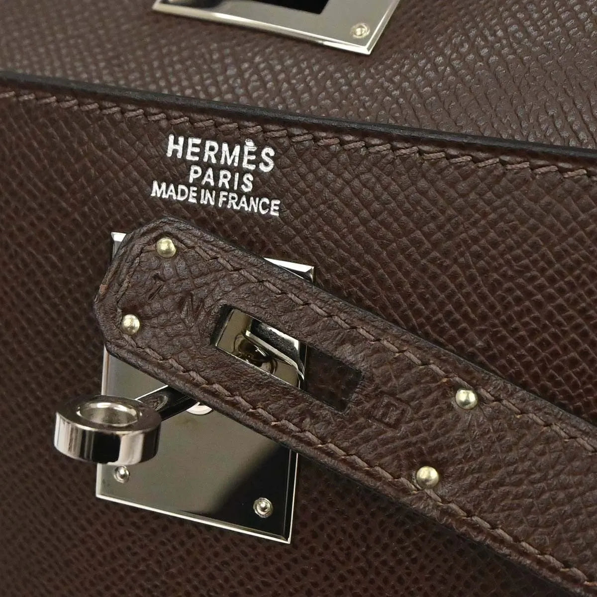 Hermes Kelly Sellier Epsom Brown Calfskin Handbag (Pre-Owned)