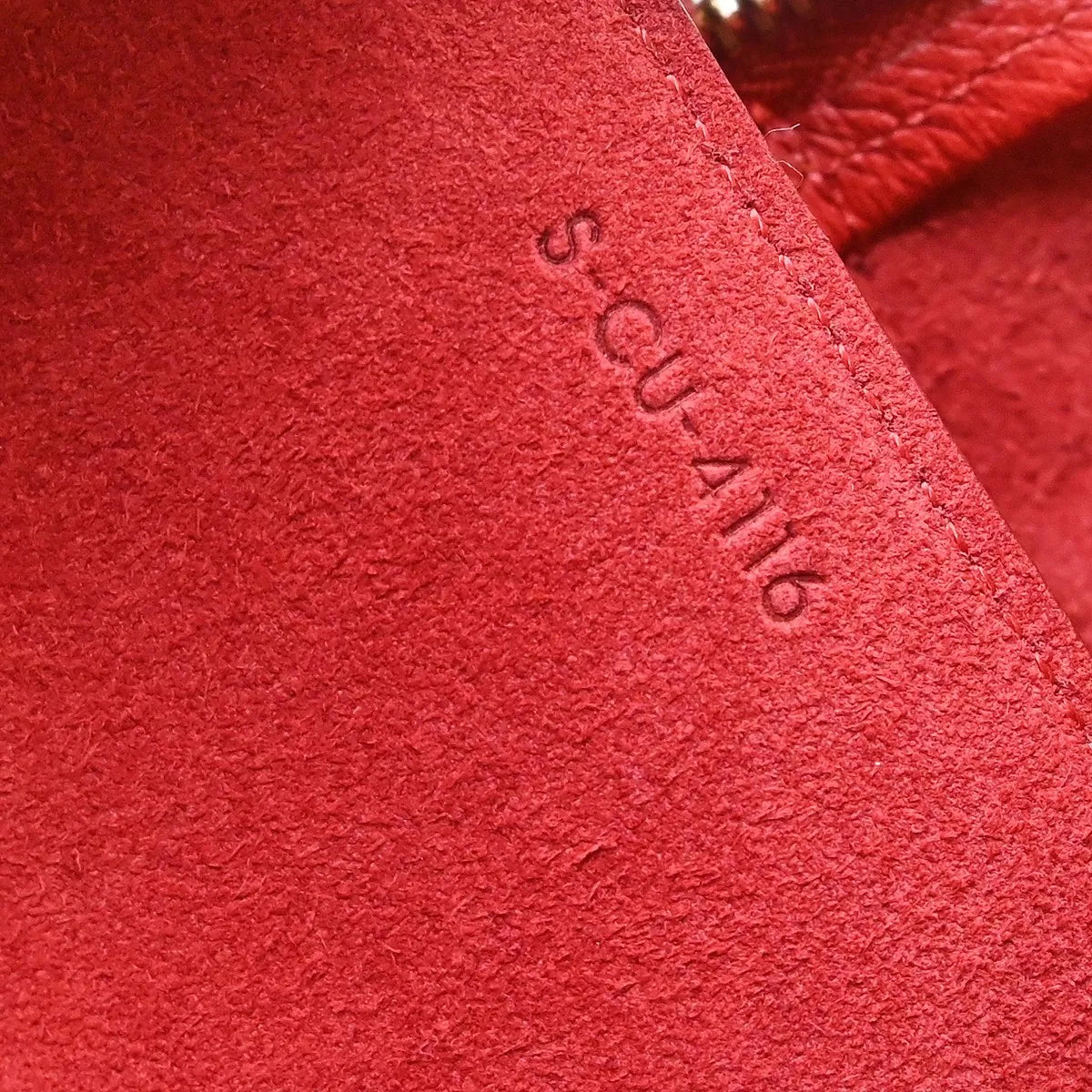 Celine Belt Calfskin Red Leather Handbag (Pre-Owned)
