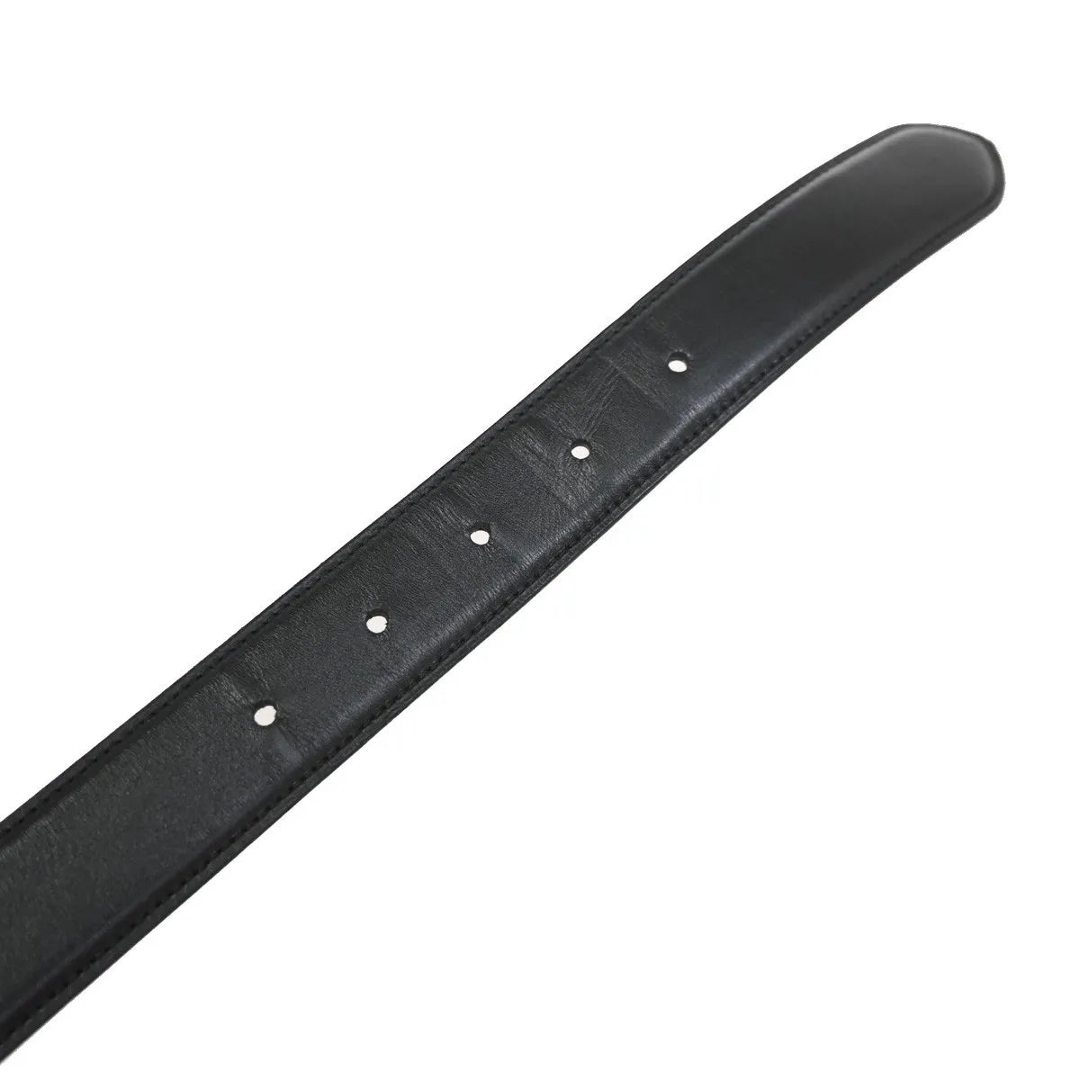 Cartier Santos Plaque Reversible Belt Leather Black Leather Belts Accessory (Pre-Owned)