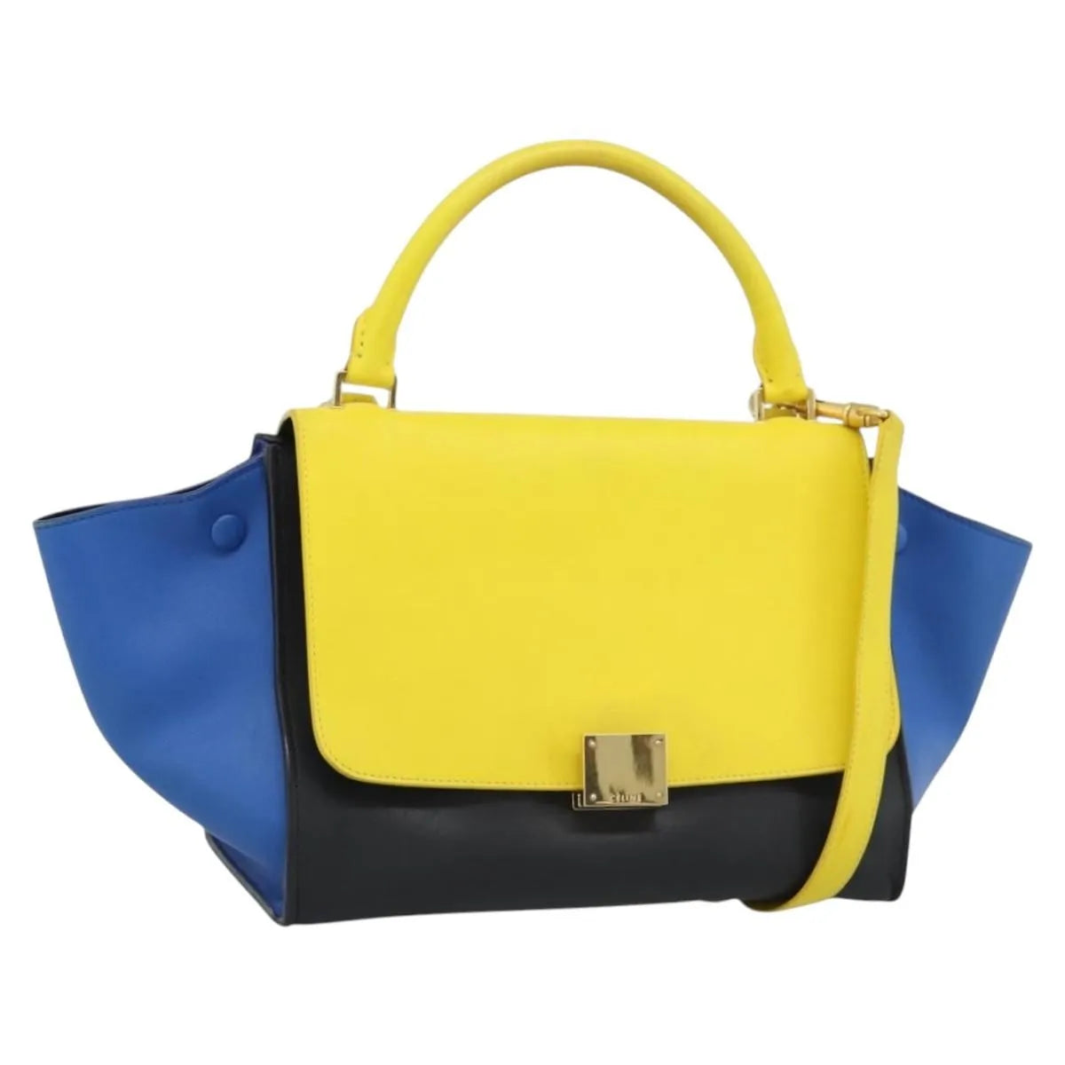 Celine Tricolor Trapeze Leather Multicolour Leather Handbag (Pre-Owned)