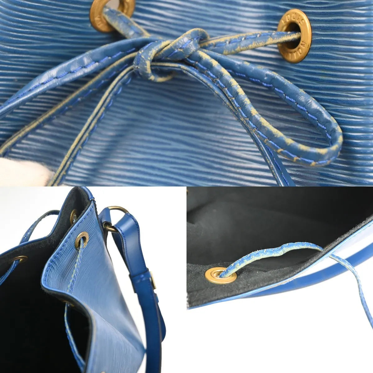 Louis Vuitton Petit Noe Epi Leather Blue Leather Shoulder Bag Bag (Pre-Owned)