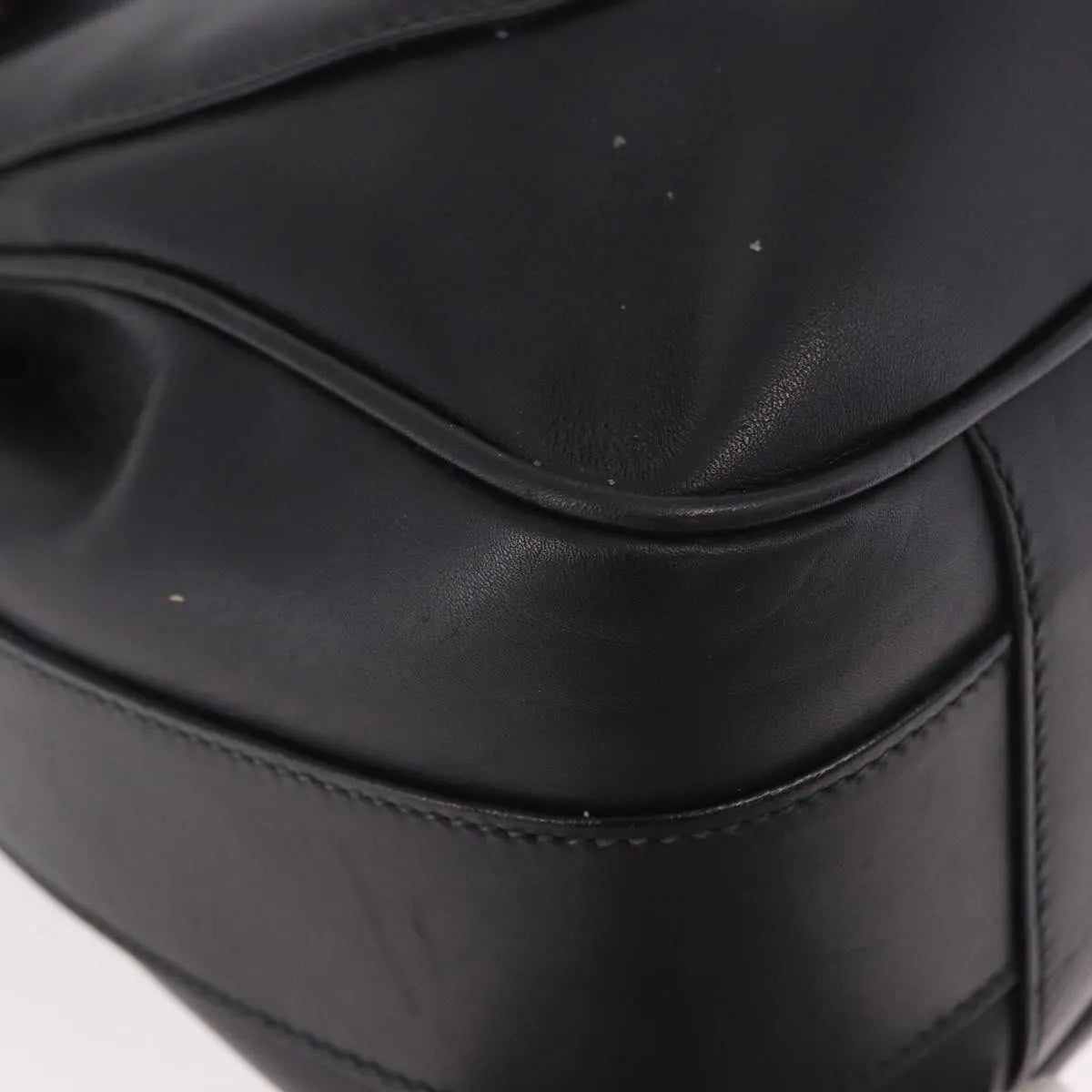 Gucci Vintage Leather Black Leather Shoulder Bag Bag (Pre-Owned)