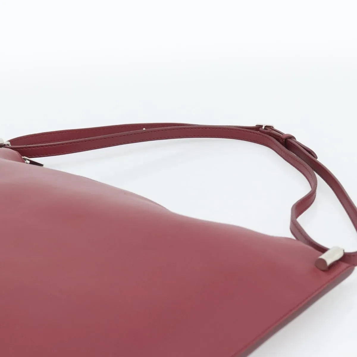 Celine Fortune Cookie Convertible Leather Burgundy Leather Shoulder Bag Bag (Pre-Owned)