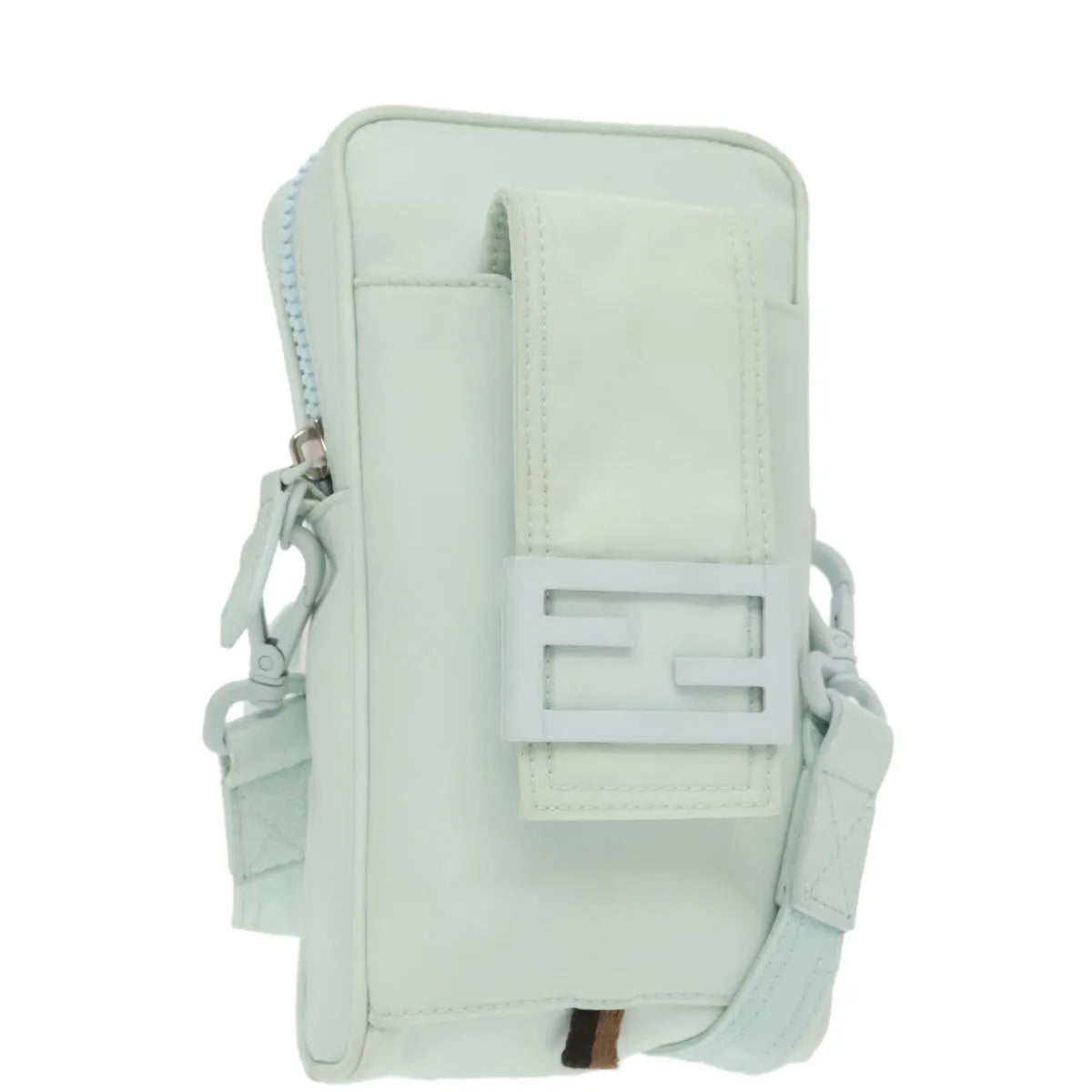Fendi Crossbody Phone Holder Nylon Blue Nylon Clutche & Pouche Bag (Pre-Owned)