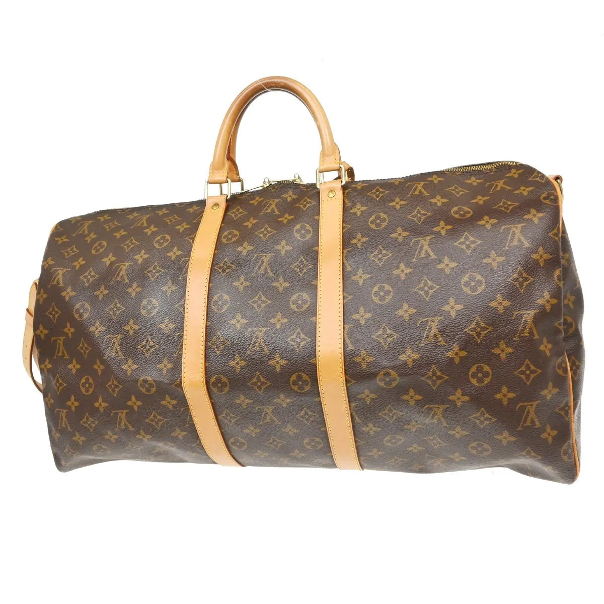 Louis Vuitton Keepall Bandouliere Bag Monogram Canvas Brown Canvas Travel Bag Bag (Pre-Owned)