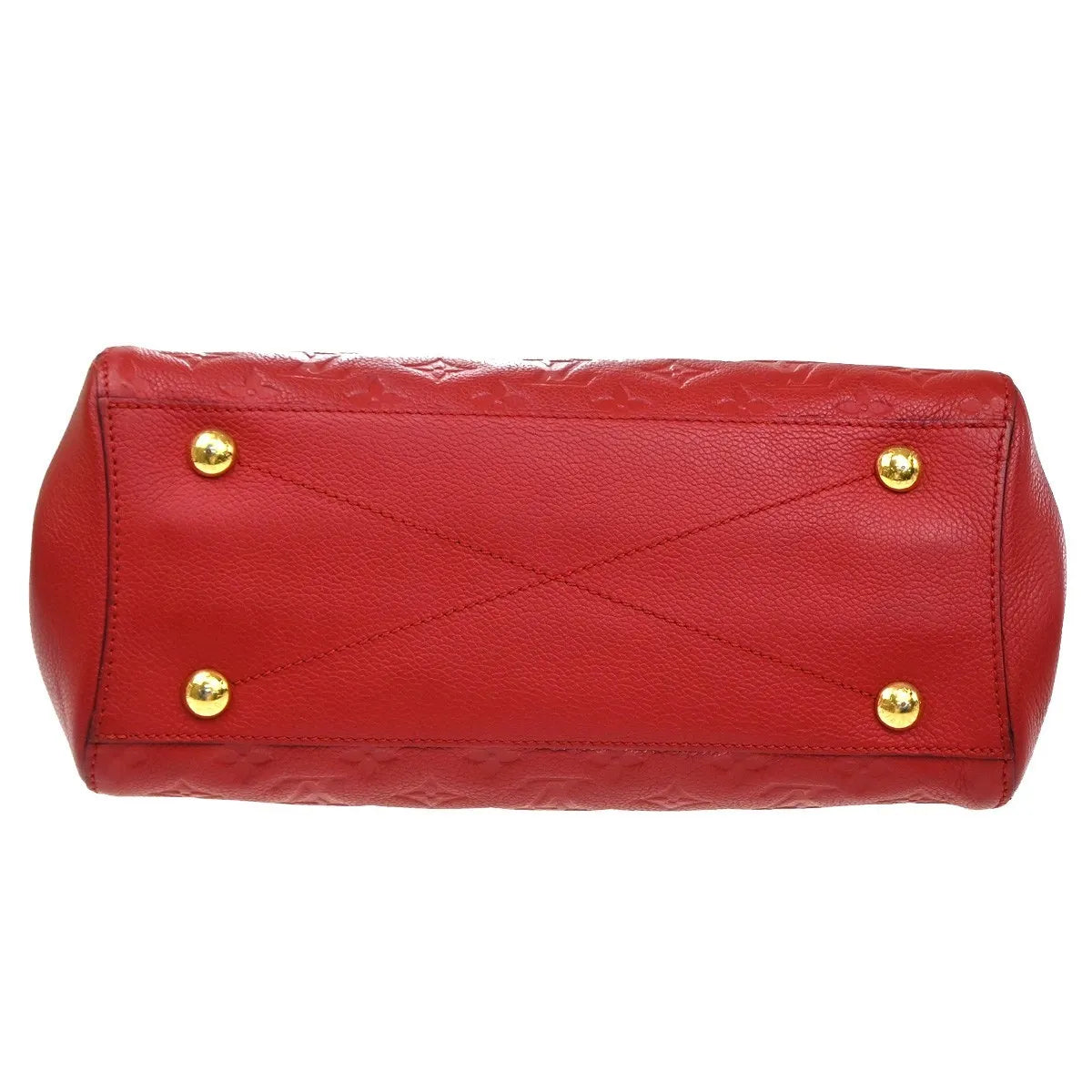 Louis Vuitton Montaigne Monogram Empreinte Leather Red Leather Handbag (Pre-Owned)