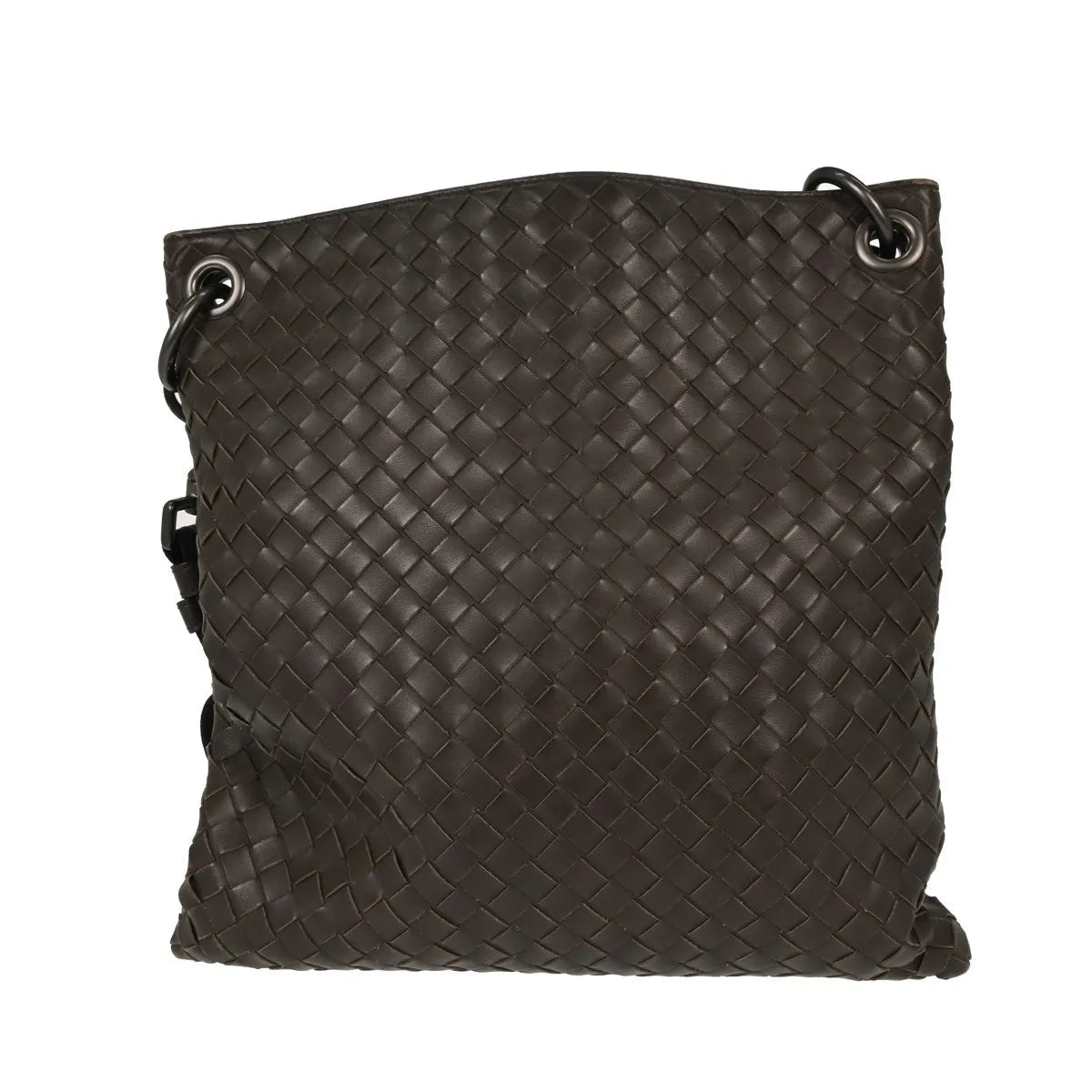 Bottega Veneta Intrecciato Shoulder Leather Brown Leather Shoulder Bag Bag (Pre-Owned)