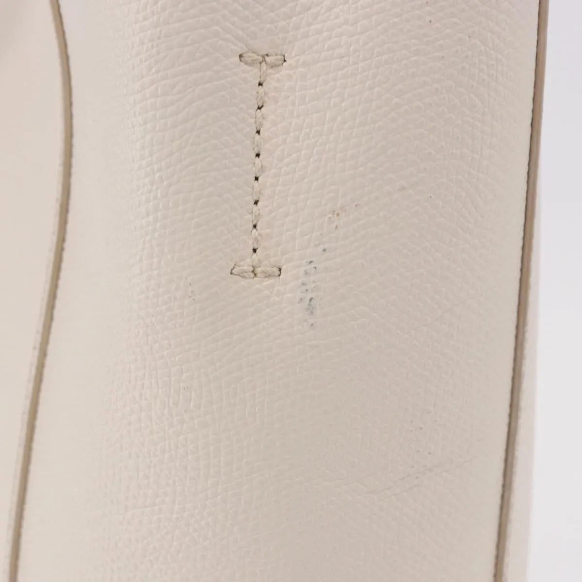 Celine Vertical Bi-Cabas Tote Leather White Leather Tote Bag Bag (Pre-Owned)