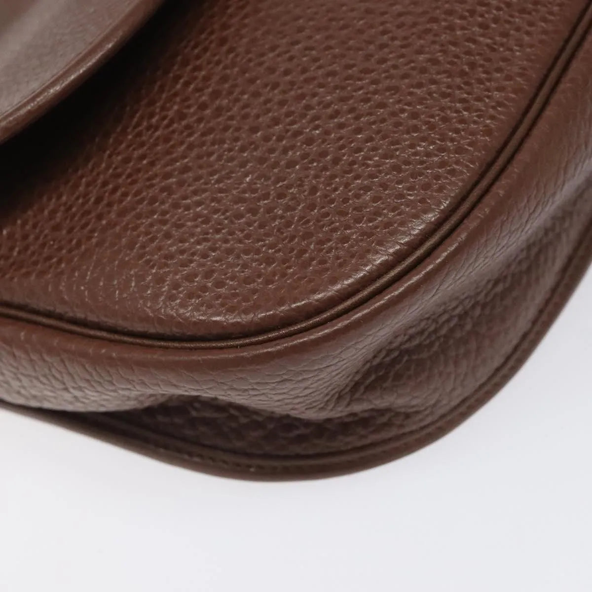 Christian Dior Vintage Cd Flap Leather Brown Leather Shoulder Bag Bag (Pre-Owned)