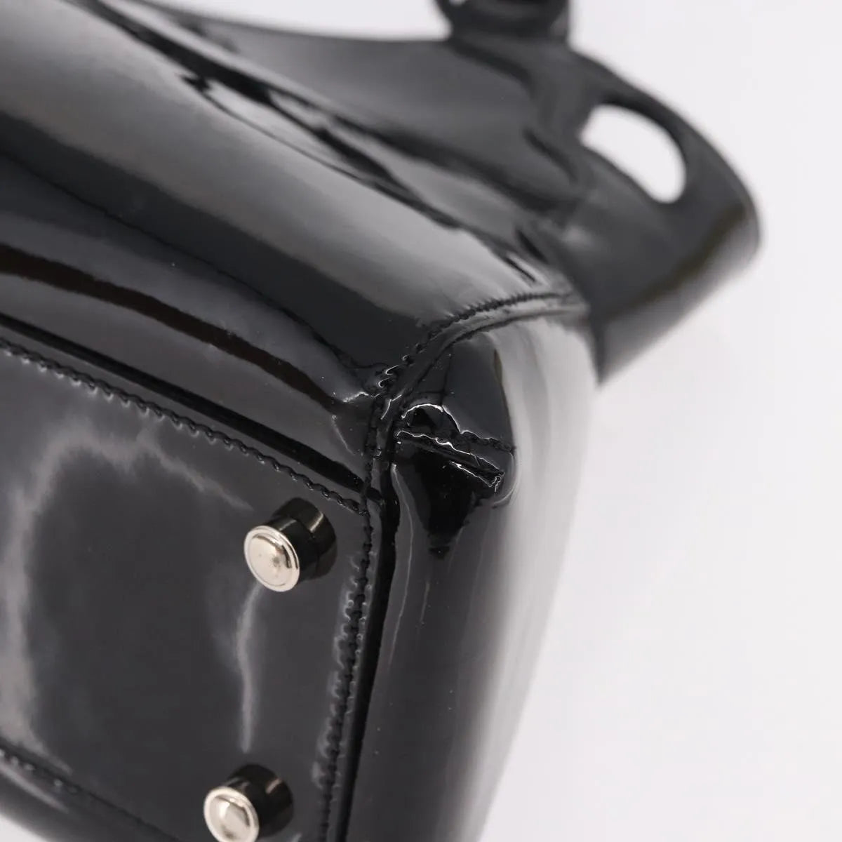 Cartier Marcello Patent Leather Black Patent_Leather Handbag (Pre-Owned)