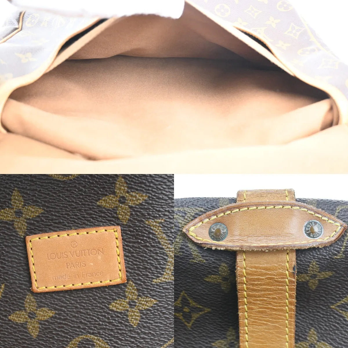 Louis Vuitton Saumur Monogram Canvas Brown Canvas Shoulder Bag Bag (Pre-Owned)