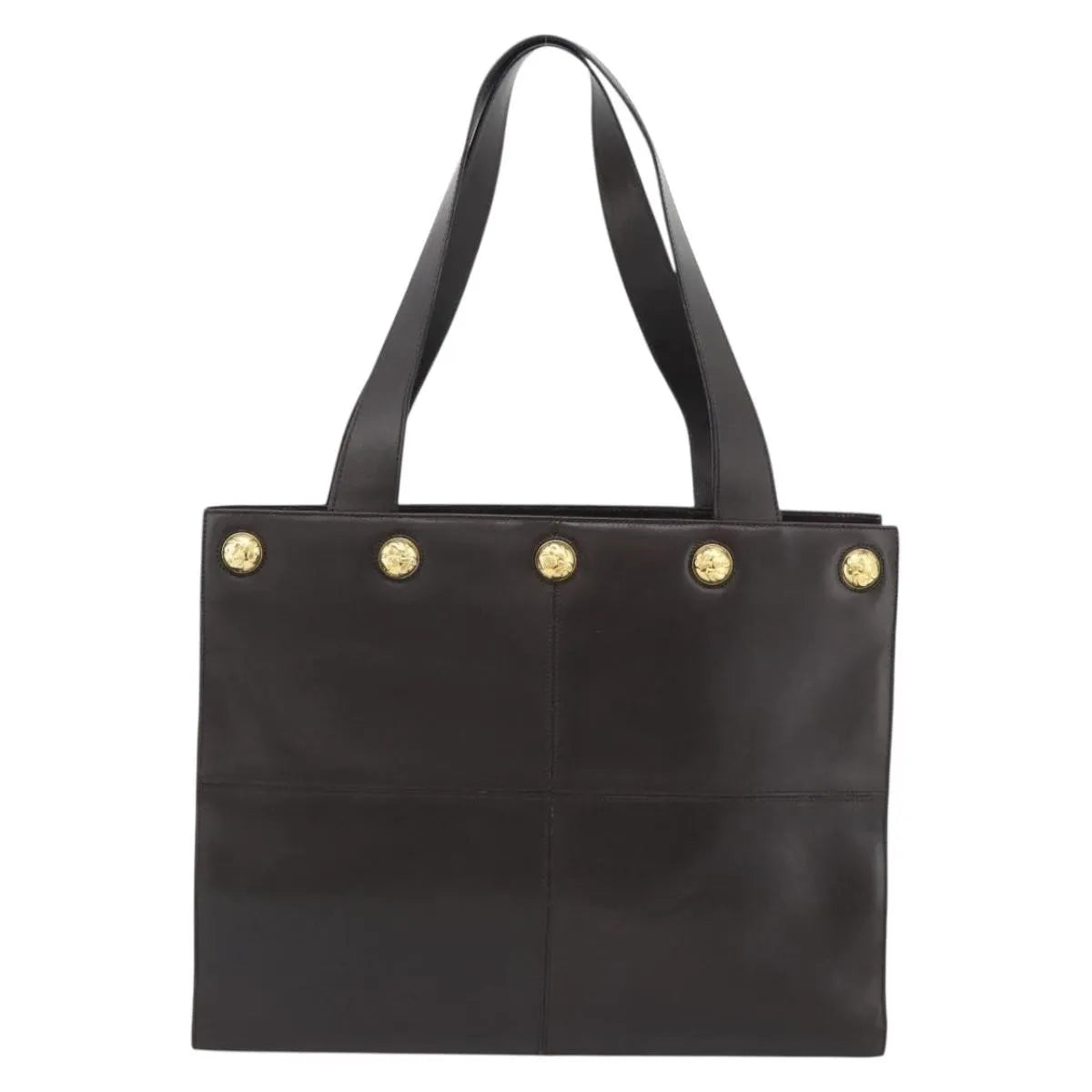 Salvatore Ferragamo Vintage Leather Brown Leather Tote Bag Bag (Pre-Owned)