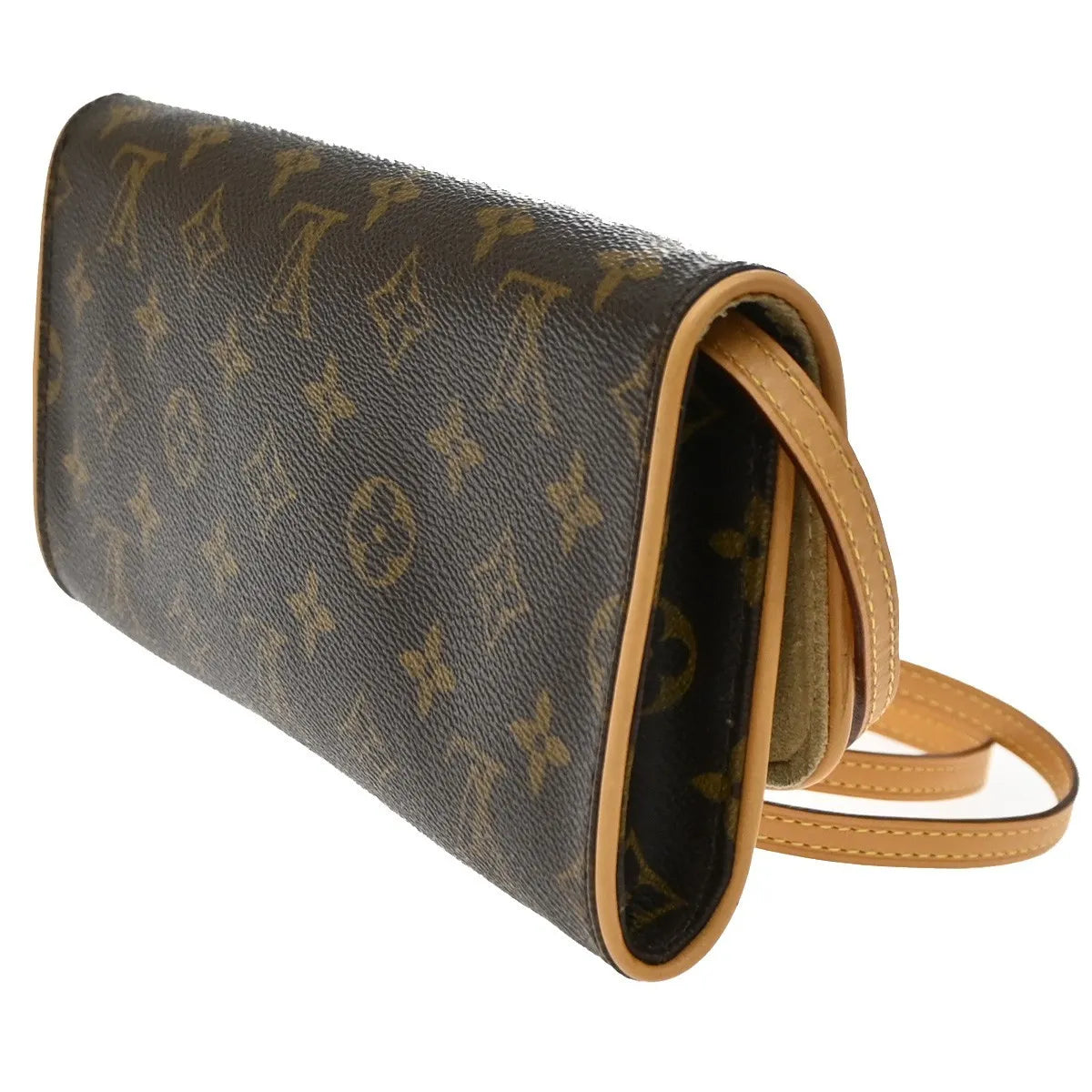 Louis Vuitton Twin Monogram Brown Leather Clutche & Pouche Bag (Pre-Owned)