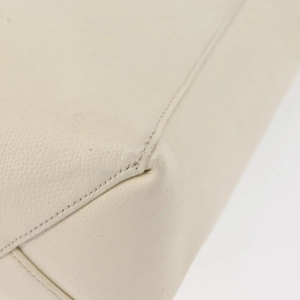 Celine Phantom Cabas Tote Leather White Leather Tote Bag Bag (Pre-Owned)