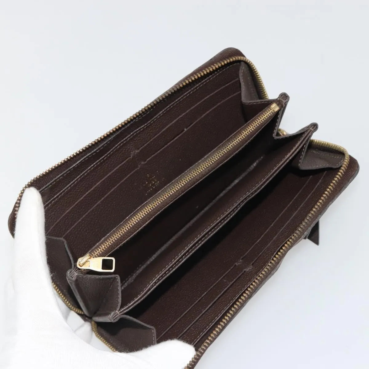 Louis Vuitton Zippy Wallet Nm Leather Empreinte Brown Leather Wallets Accessory (Pre-Owned)