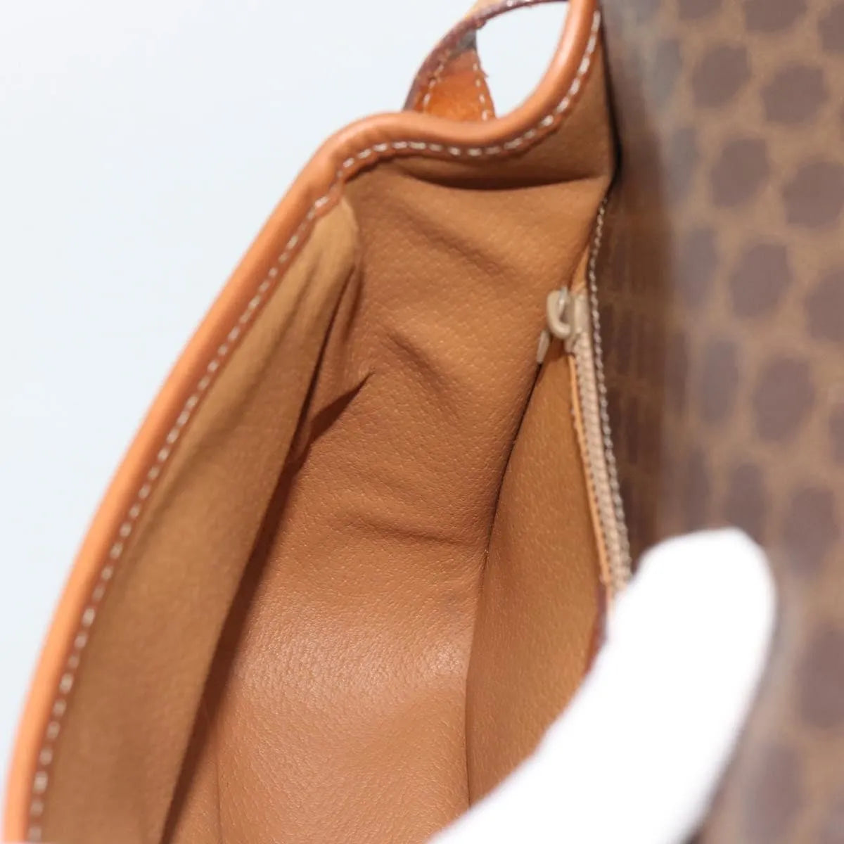 Celine Vintage Macadam Canvas Brown Canvas Shoulder Bag Bag (Pre-Owned)
