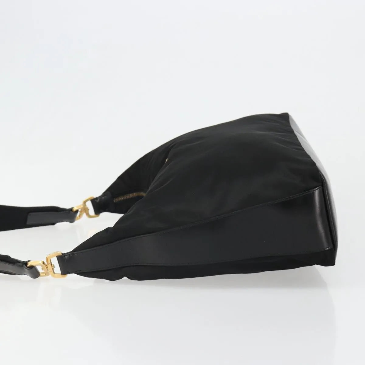 Prada Shoulder Python Black Nylon Shoulder Bag Bag (Pre-Owned)