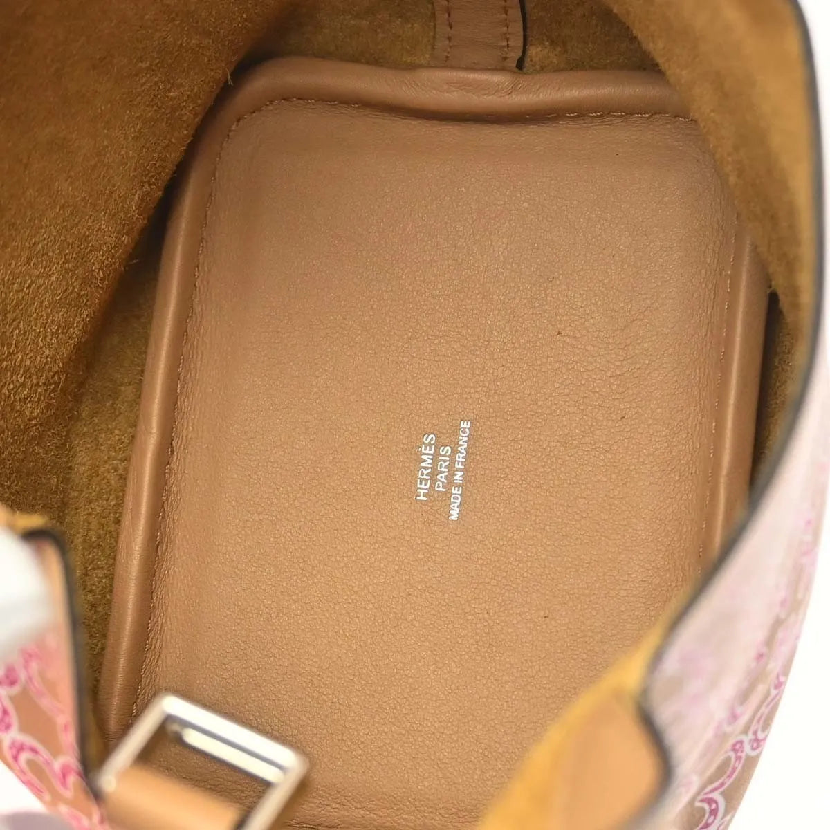Hermes Picotin Lock Lucky Daisy Printed Swift Beige Leather Handbag (Pre-Owned)
