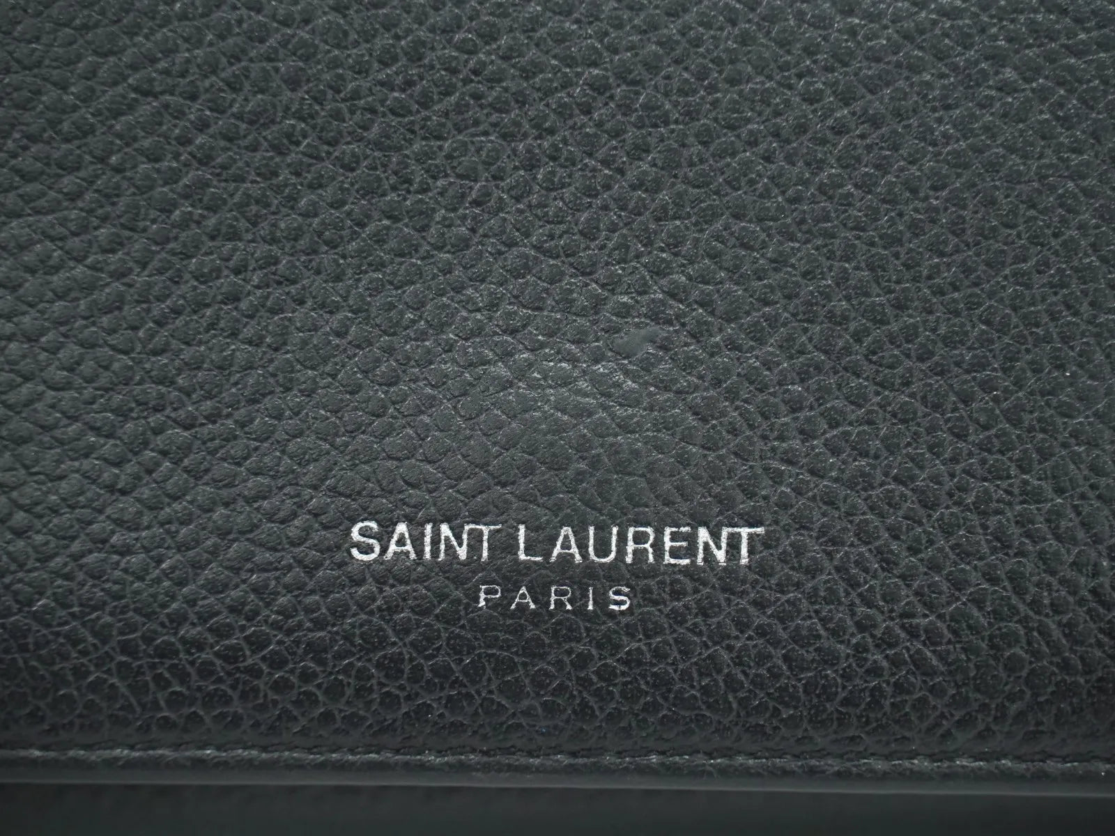 Saint Laurent Compact Matelasse Leather Black Leather Wallets Accessory (Pre-Owned)