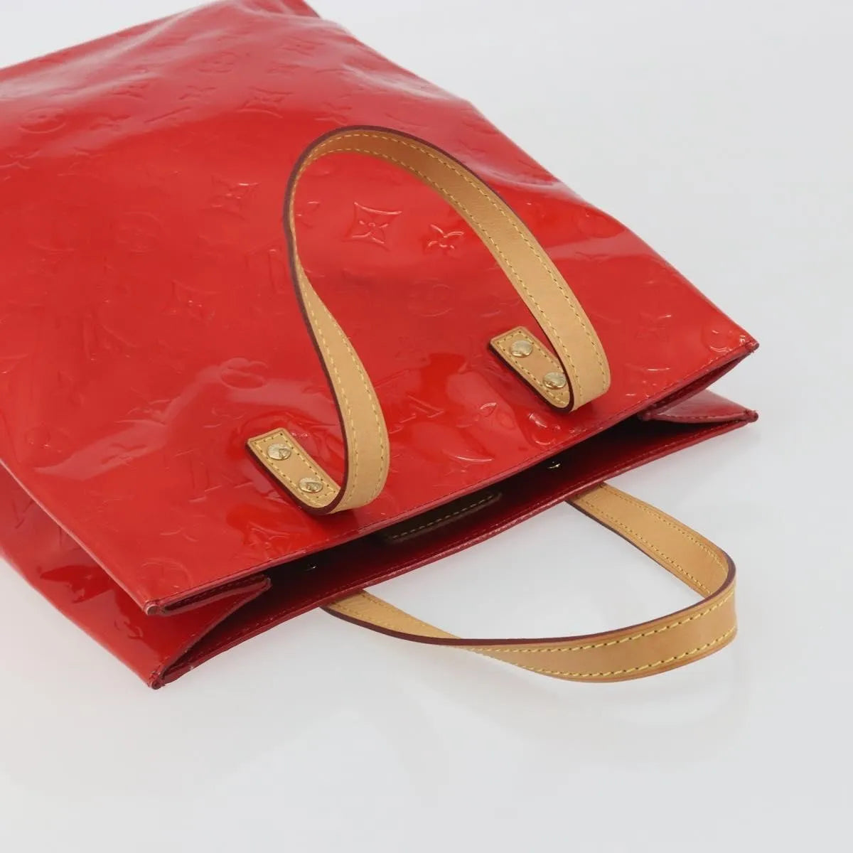 Louis Vuitton Reade Monogram Vernis Red Patent_Leather Handbag (Pre-Owned)