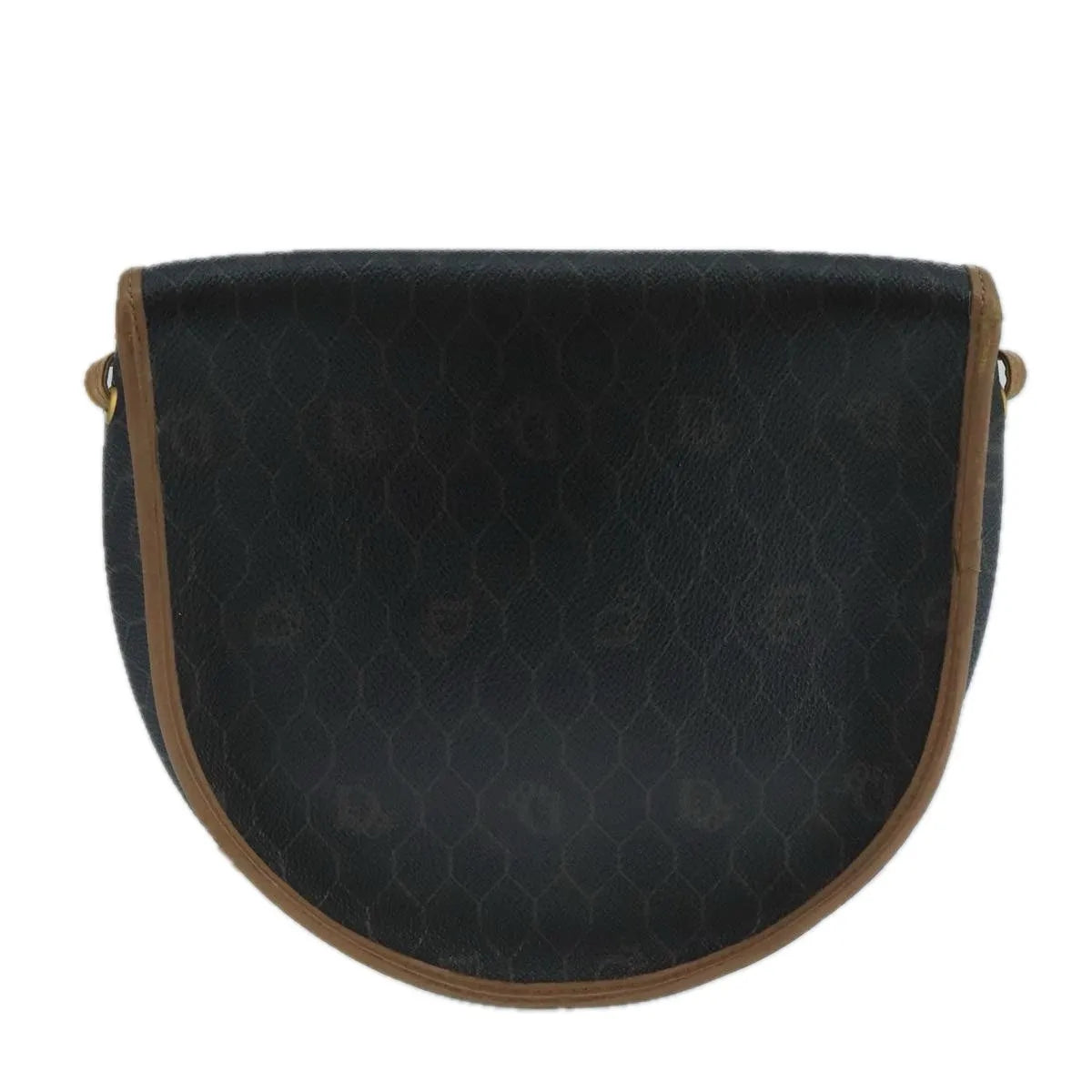 Christian Dior Vintage Honeycomb Flap Canvas And Leather Black Pvc Shoulder Bag Bag (Pre-Owned)