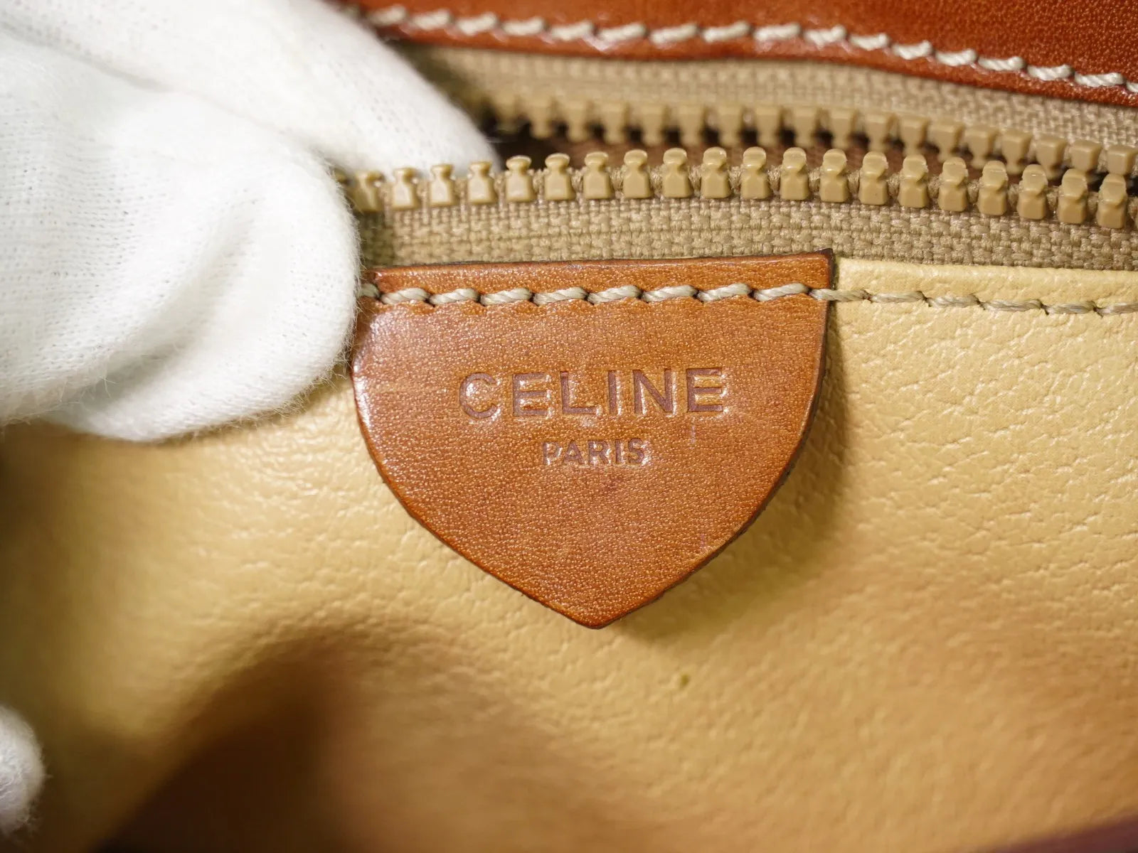 Celine Vintage Macadam Canvas Beige Pvc Shoulder Bag Bag (Pre-Owned)