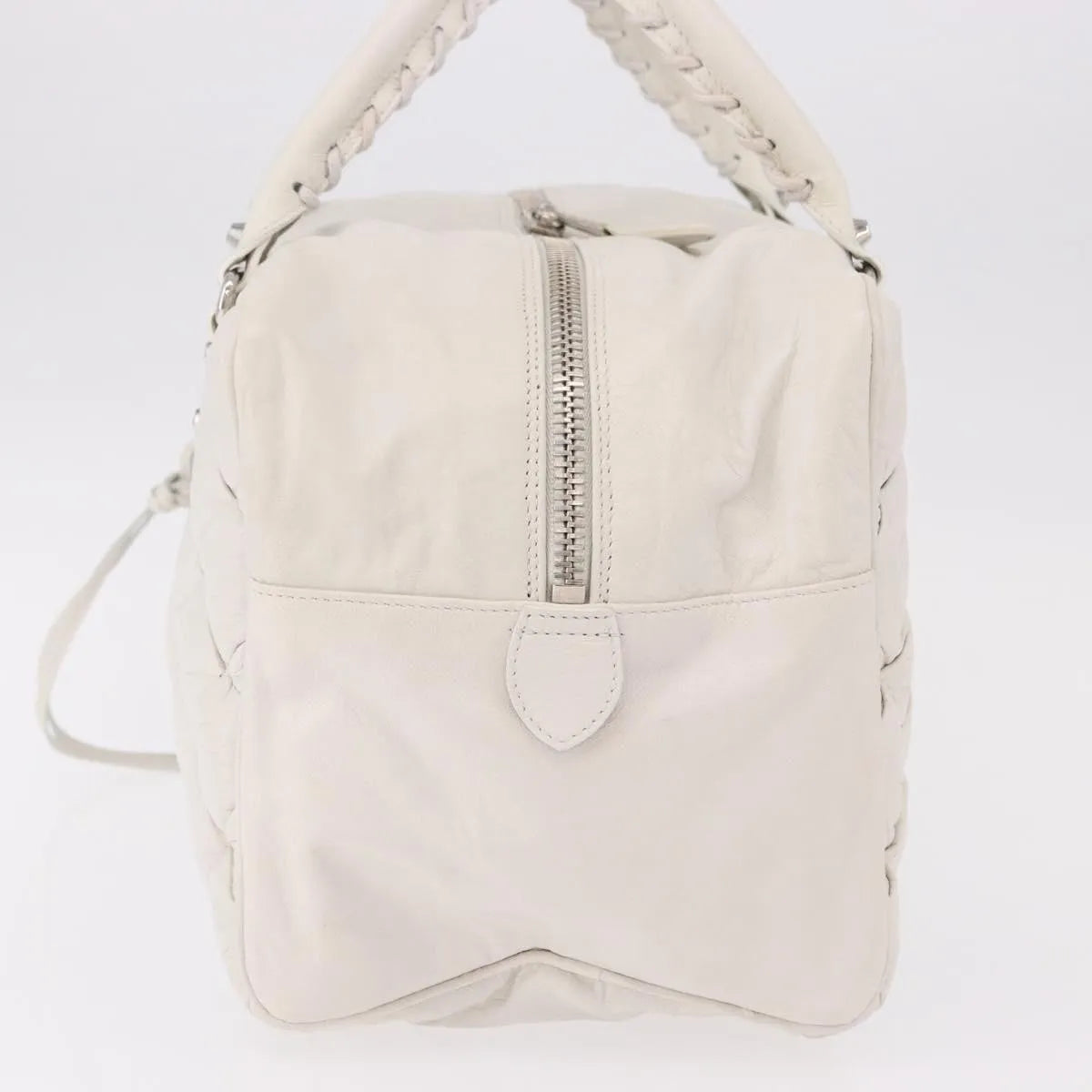 Balenciaga Matelasse Leather White Leather Handbag (Pre-Owned)